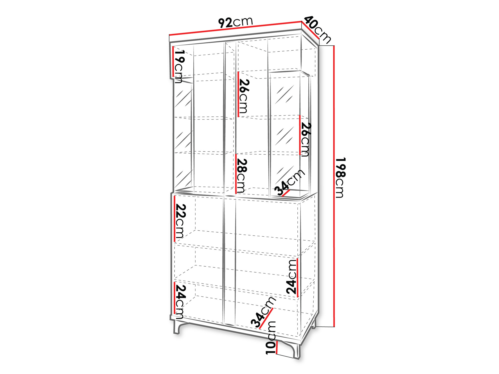 Plaukts Florem IV (Balts + Glancēts balts + Gaišs koks)