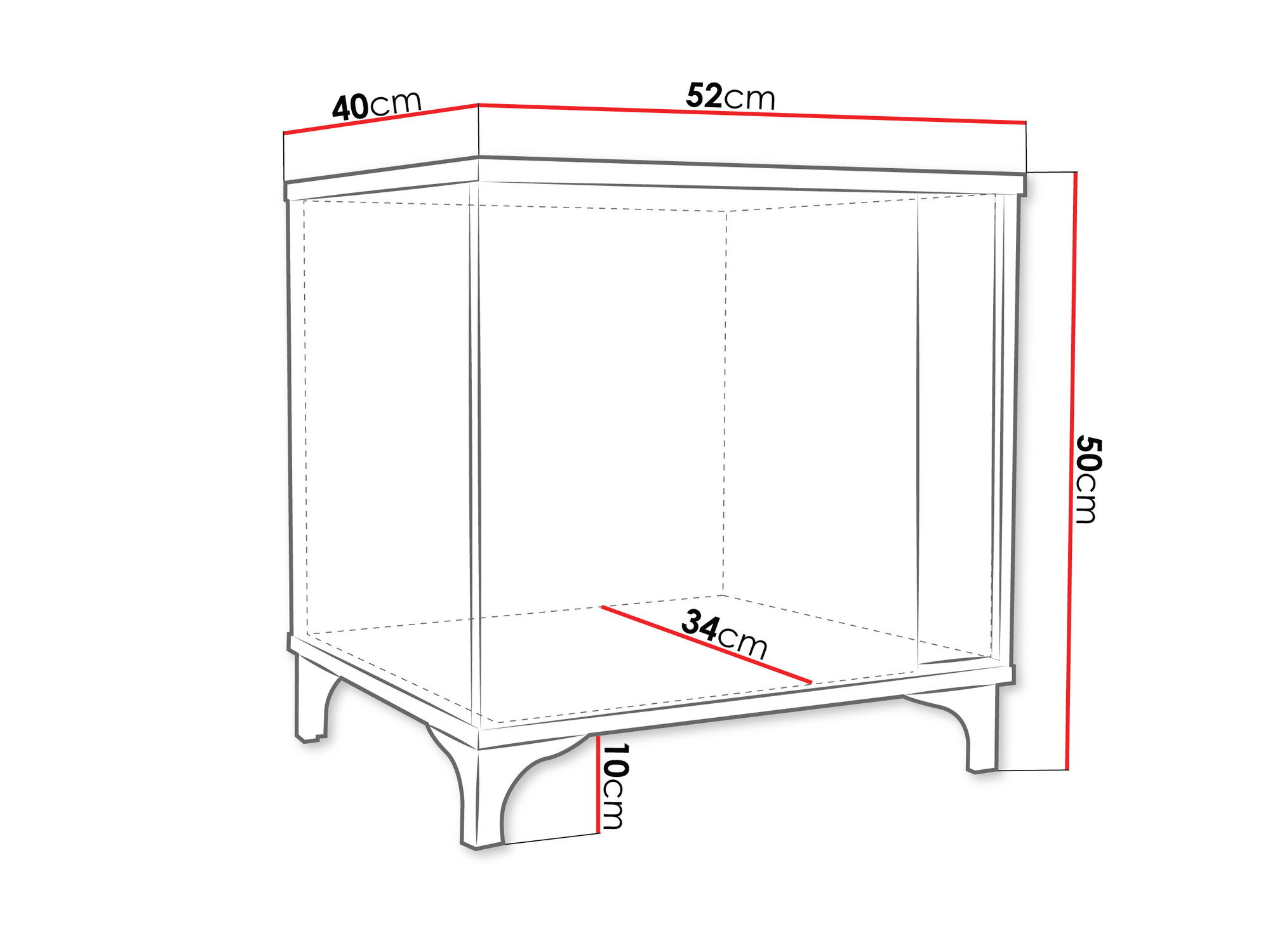 Прикроватная тумбочка Livseri 112 (Белый + Глянцевый белый + Глянцевый черный)