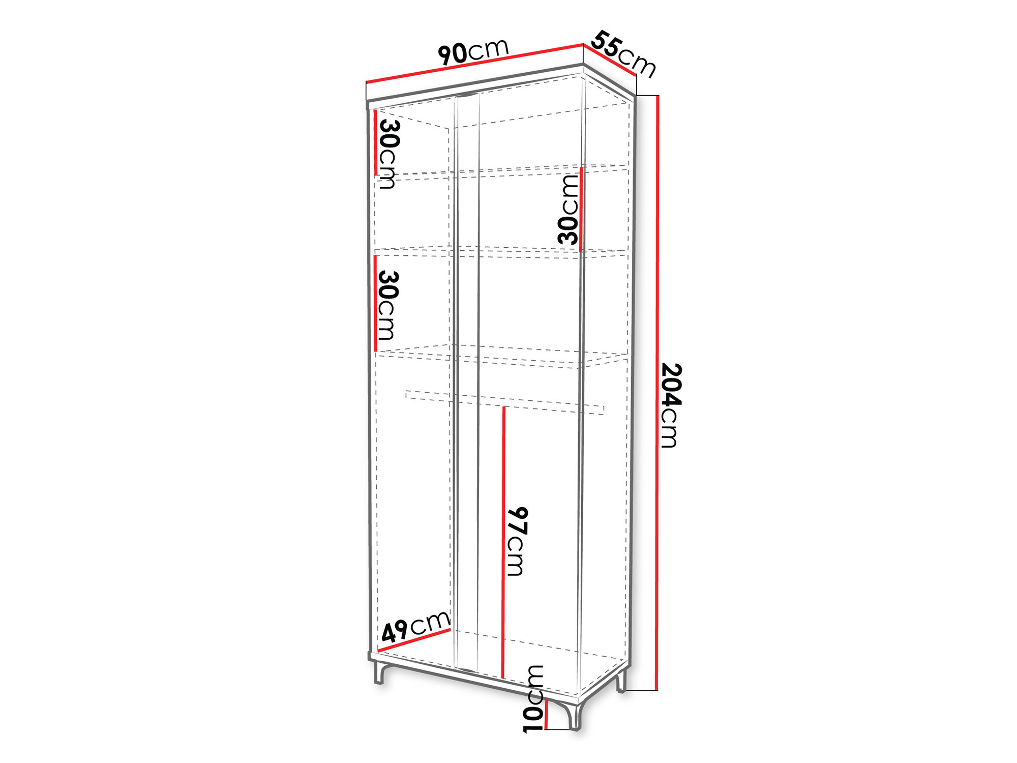 Шкаф Livseri 114 (Белый + Глянцевый белый + Светлое дерево)