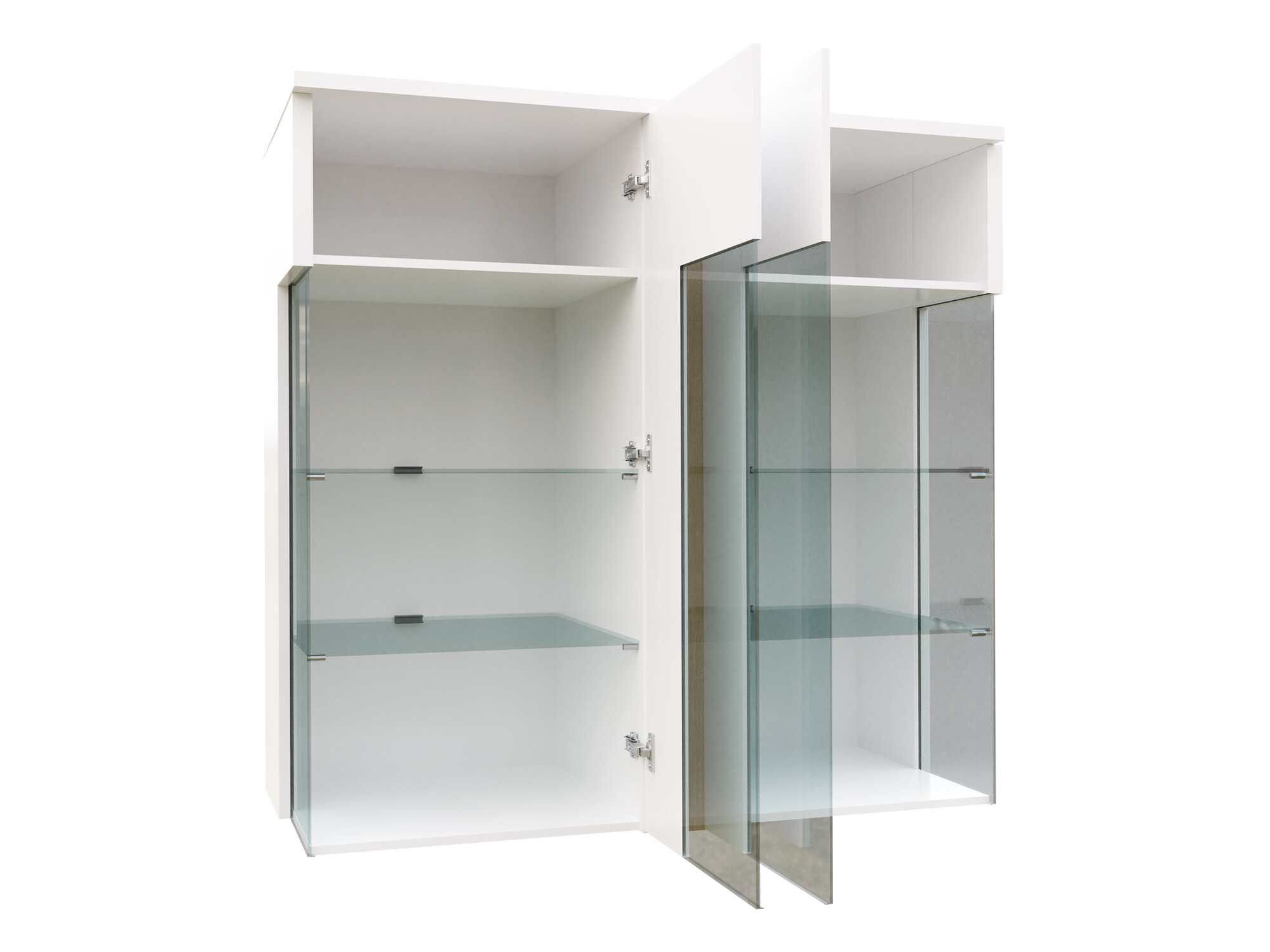 Шкафчик Livseri 104 (Белый + Глянцевый белый + Светлое дерево)