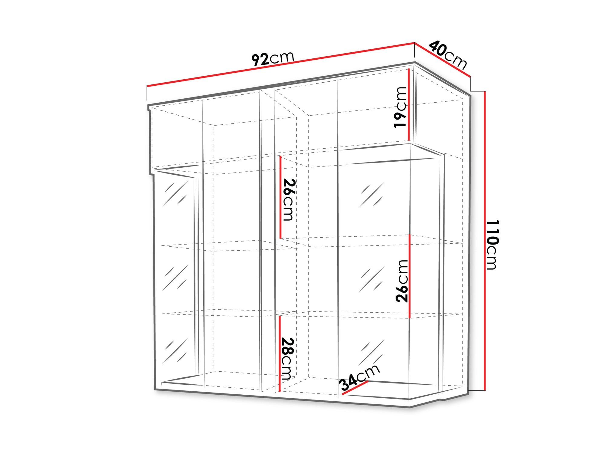 Шкафчик Livseri 104 (Белый + Глянцевый белый)