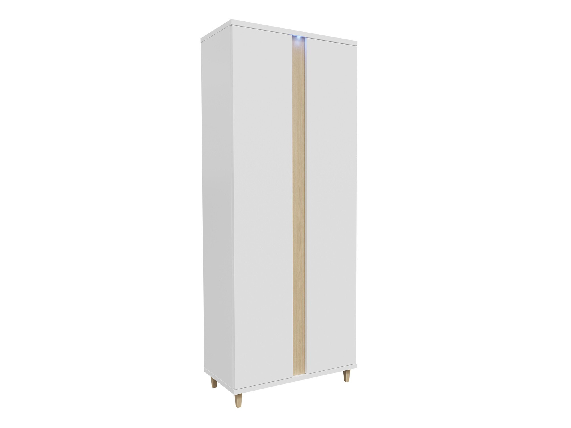 Skapis Florem (Balts + Glancēts balts + Gaišs koks)