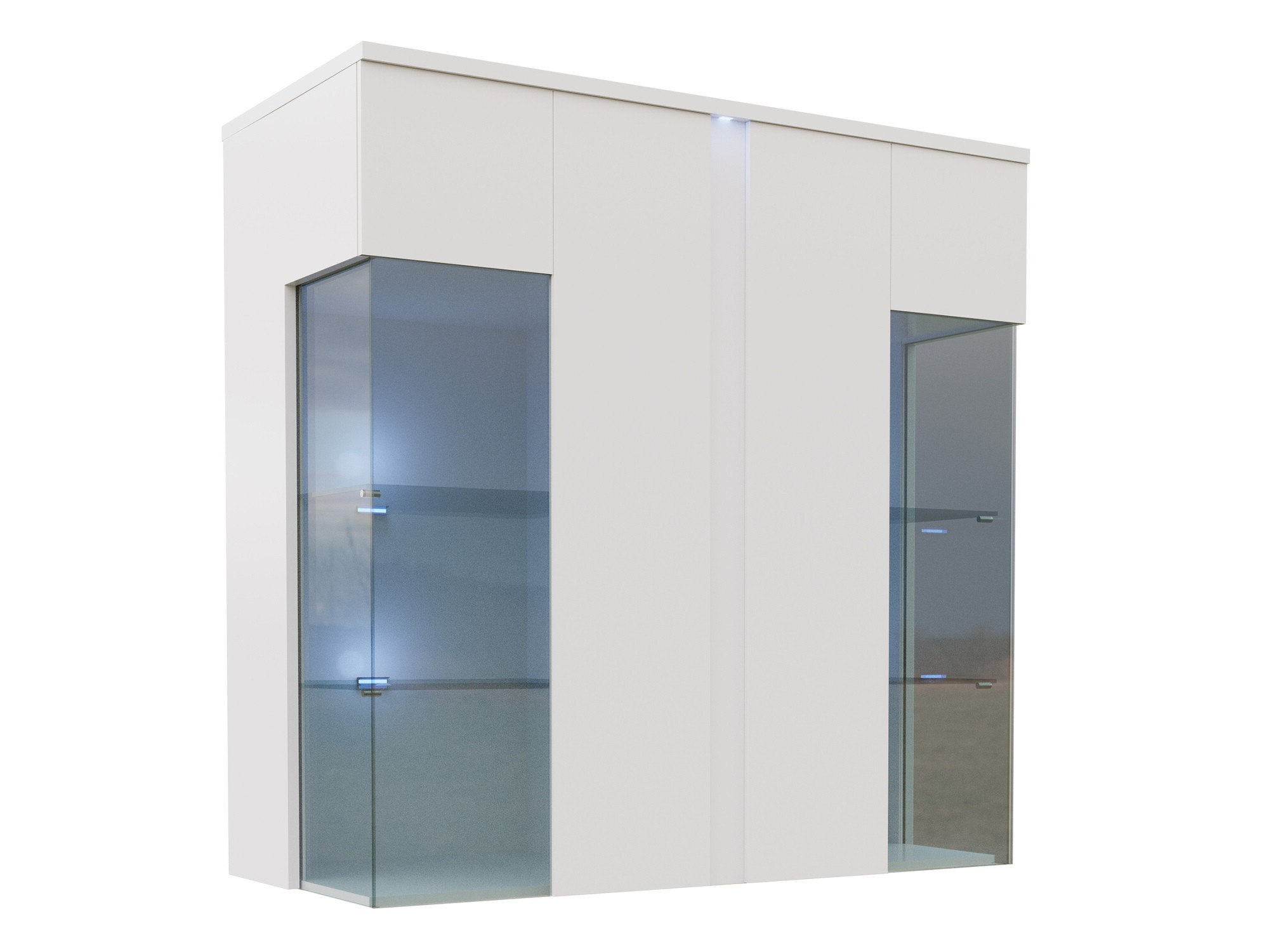 Skapis Florem III (Balts + Glancēts balts)