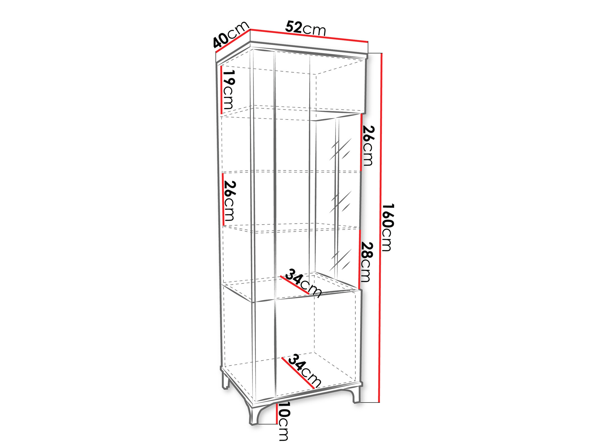 Стеллаж Livseri 107 (Белый + Глянцевый белый + Светлое дерево)