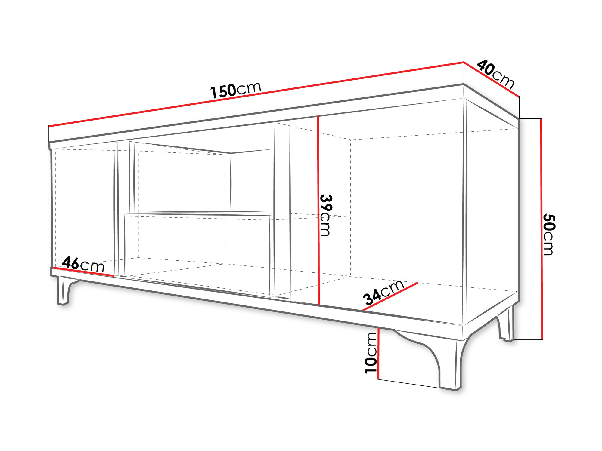 TV galds Livseri 113 (Balts + Glancēts balts + Glancēts melns)