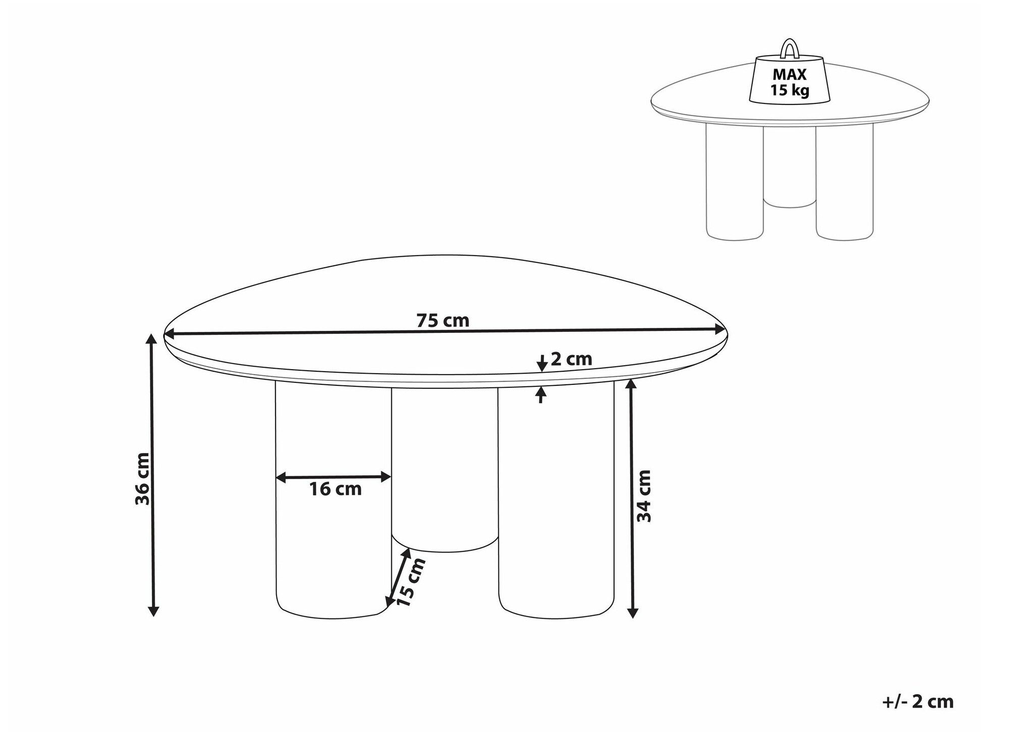 Žurnālu galdiņš Berwyn 2310 (Tumšs koks)