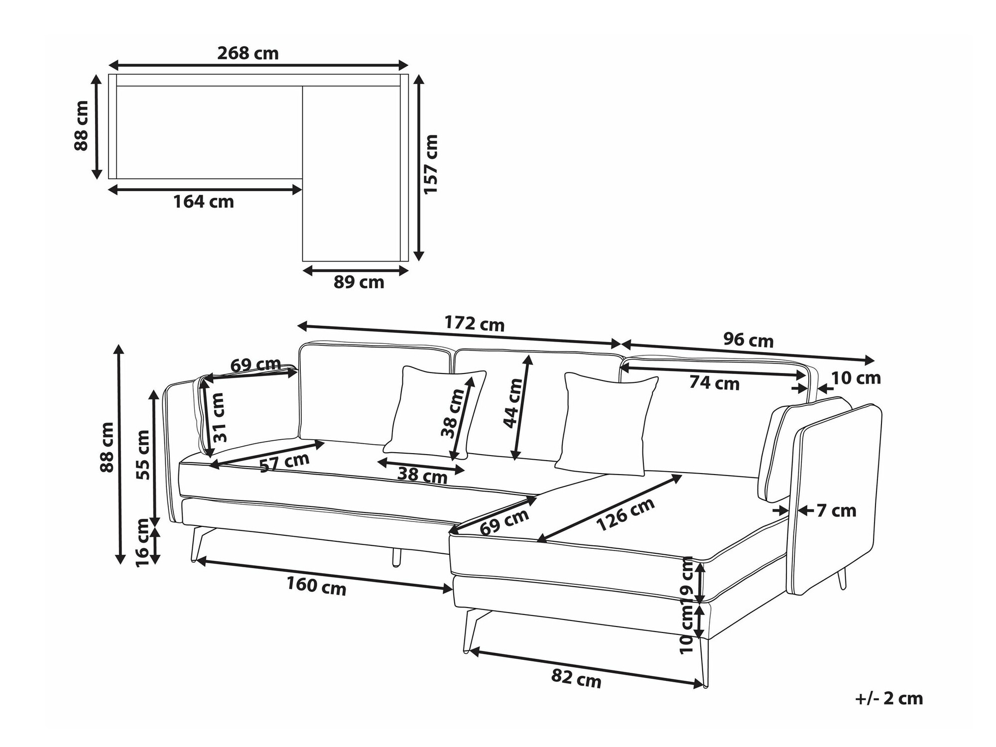 Stūra dīvāns Berwyn 622 (Bordo)