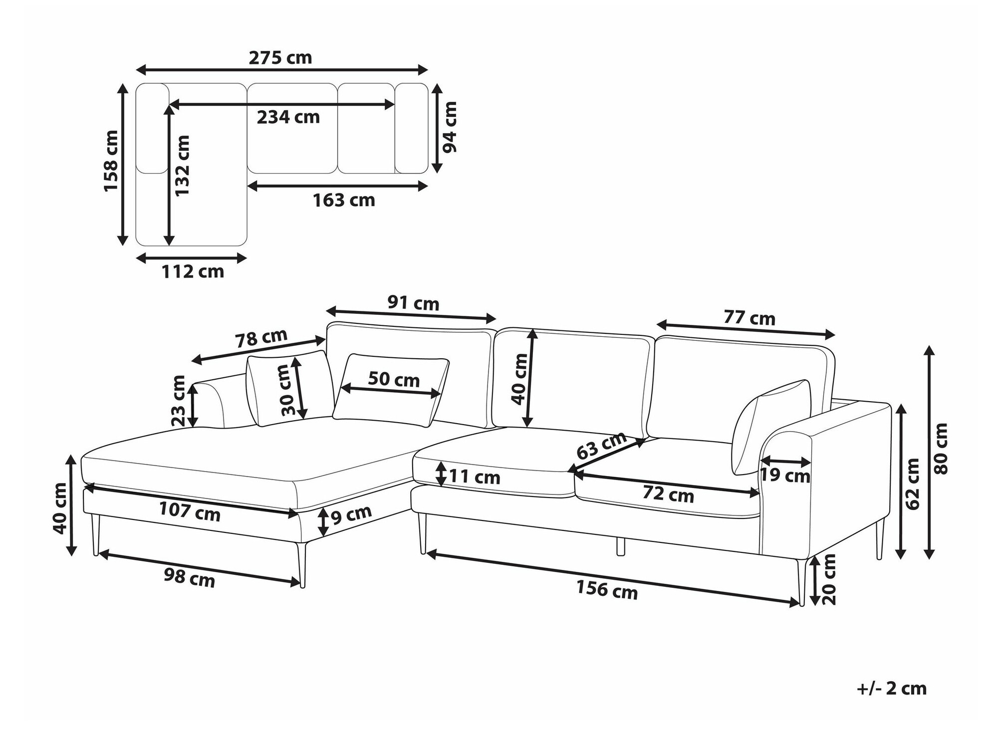Угловой диван Berwyn 2319 (Светло-коричневый)
