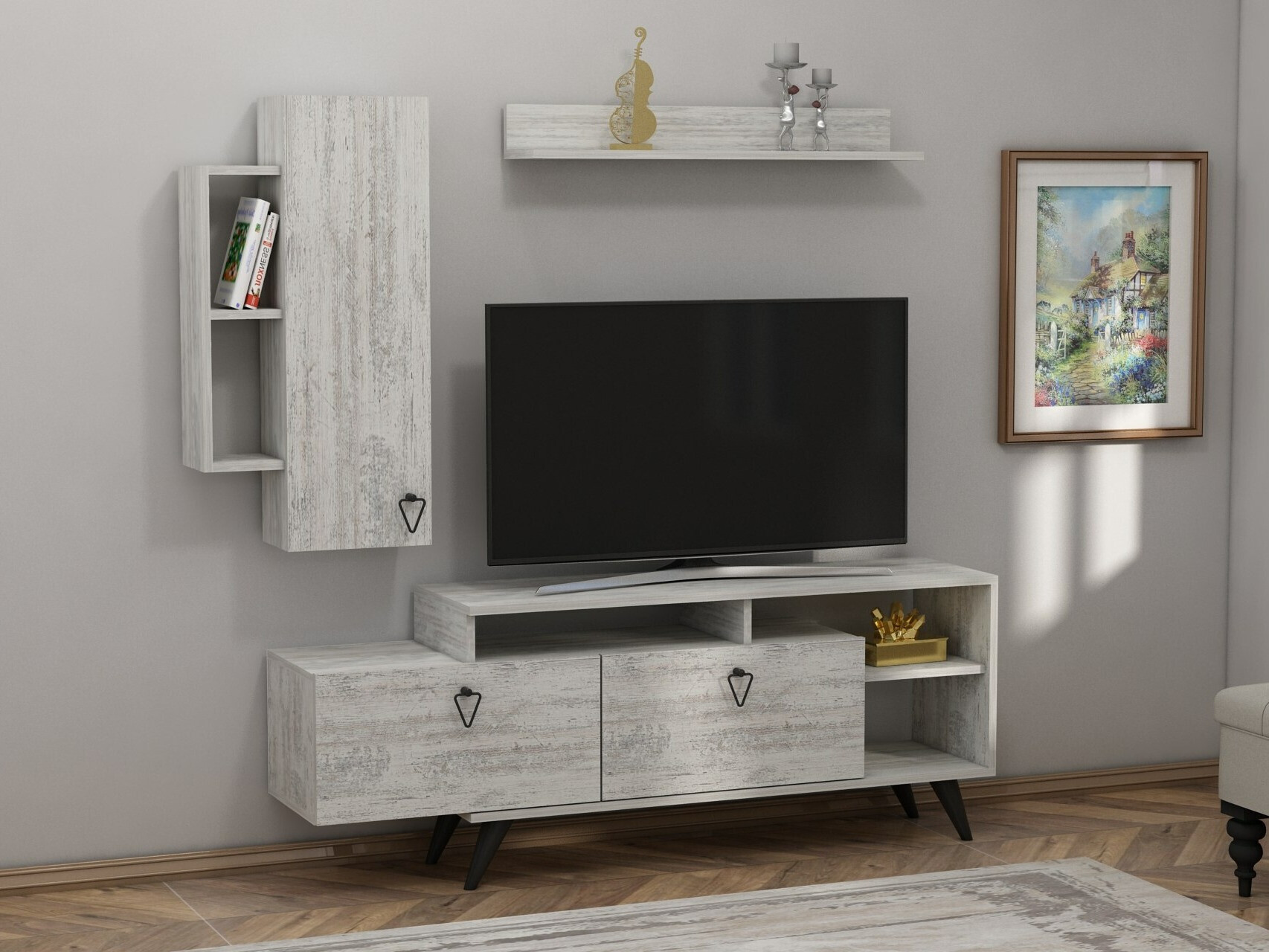 Viesistabas komplekts Kailua 2294 (Pelēks)