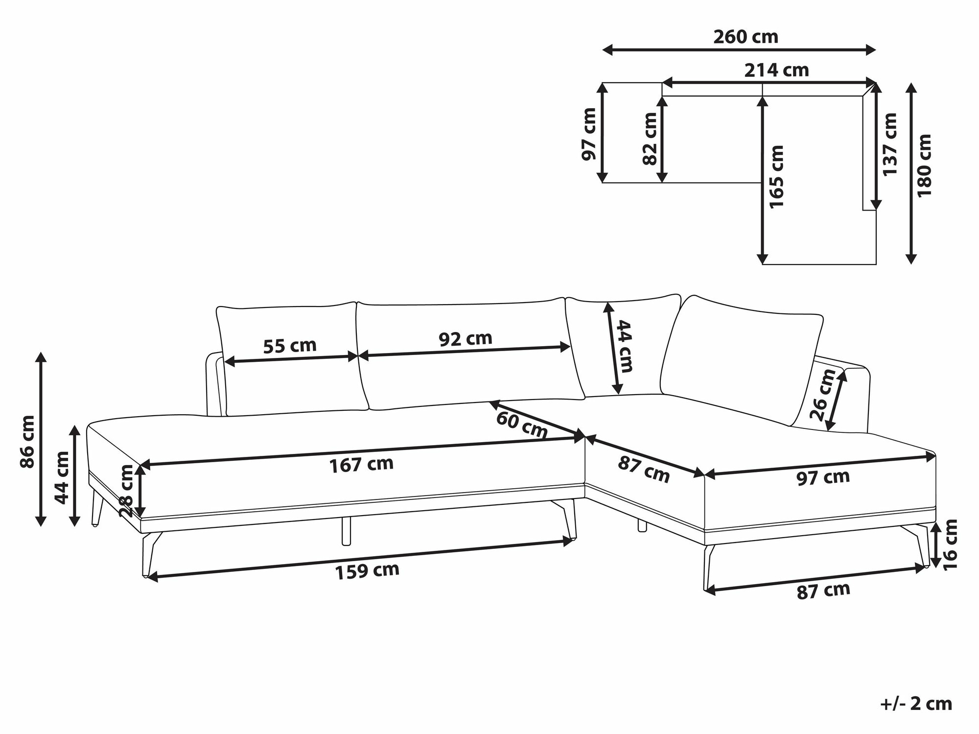 Модульный угловой диван Berwyn 2326 (Бежевый)