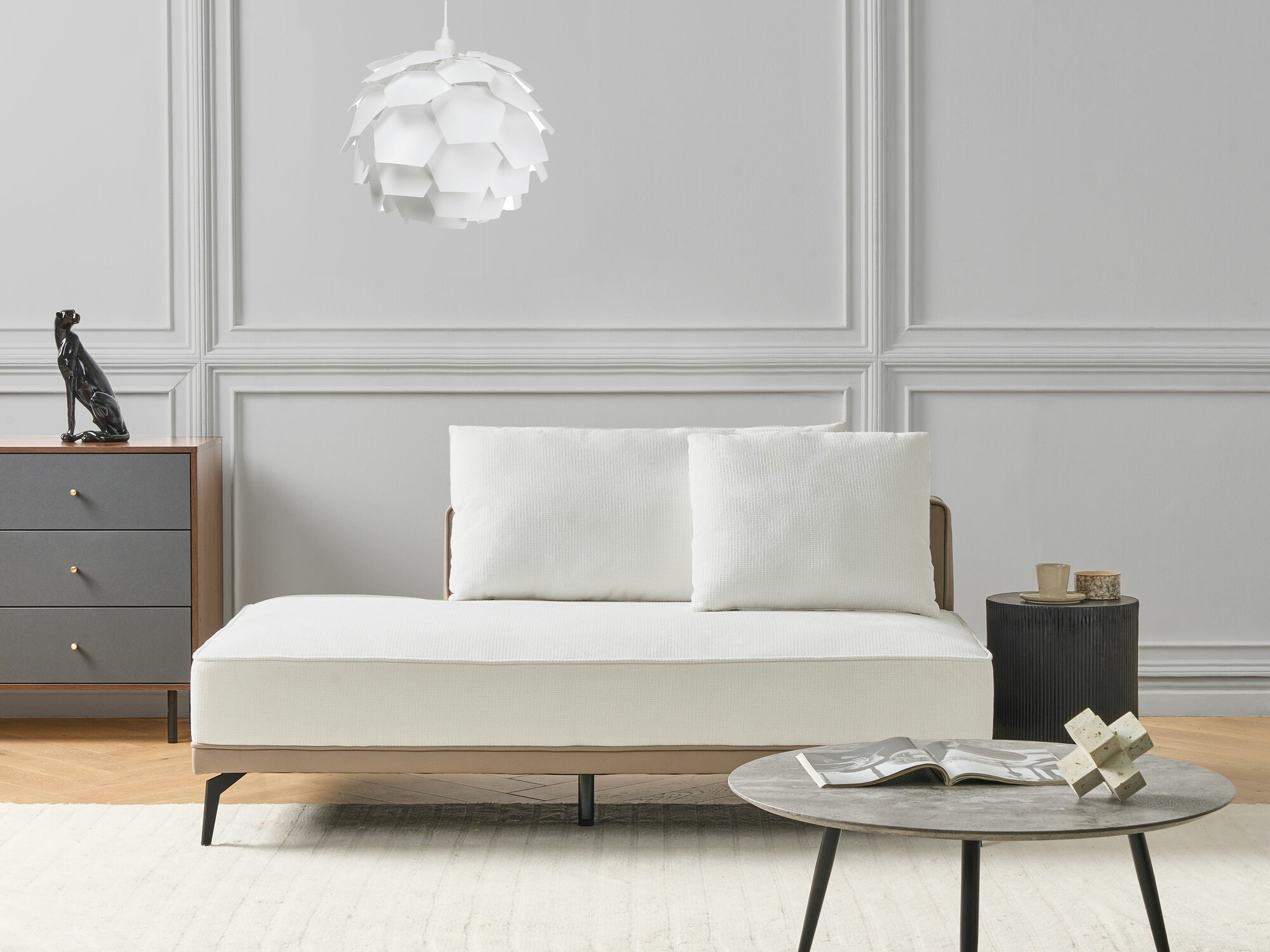 Moduļu stūra dīvāns Berwyn 2326 (Balts)