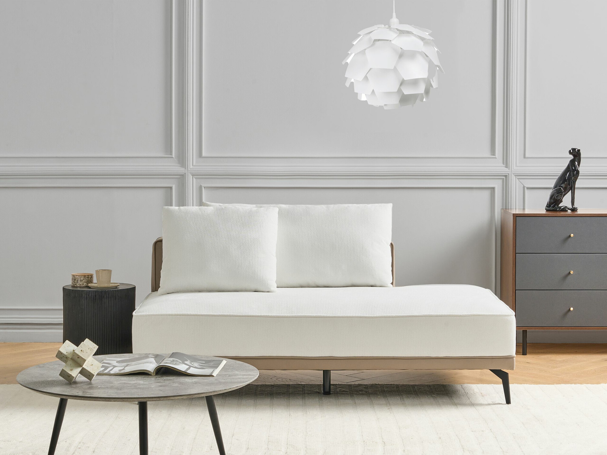 Moduļu stūra dīvāns Berwyn 2326 (Balts)