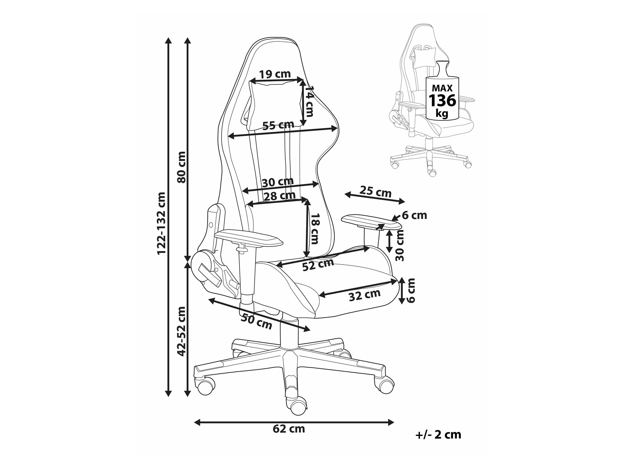 Spēļu krēsls Berwyn 936 (Taupe)