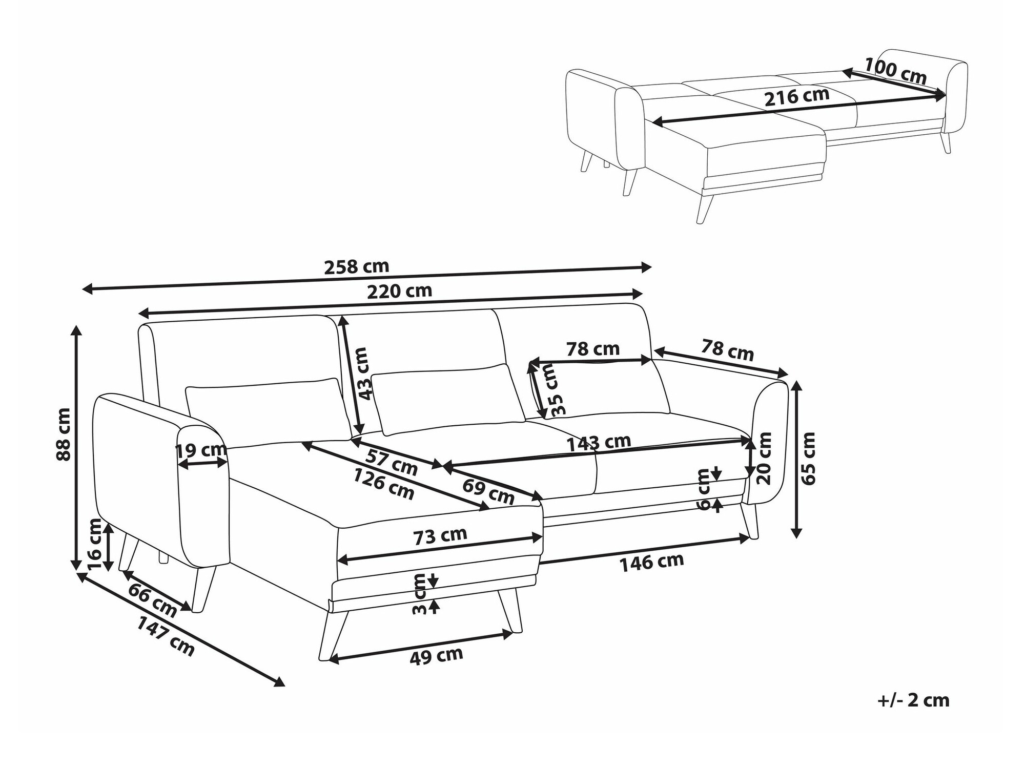 Stūra dīvāns Berwyn 2323 (Bēšs)