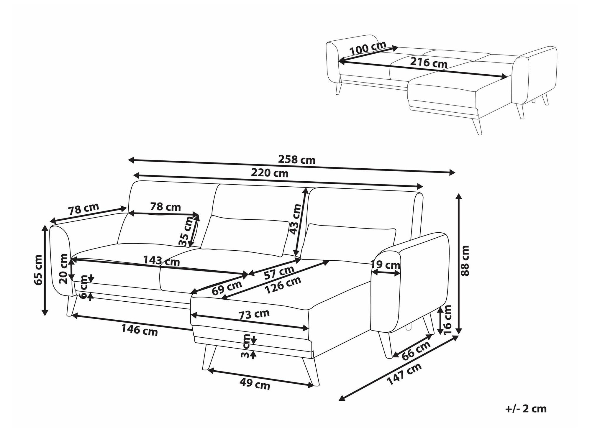 Угловой диван Berwyn 2323 (Бежевый)