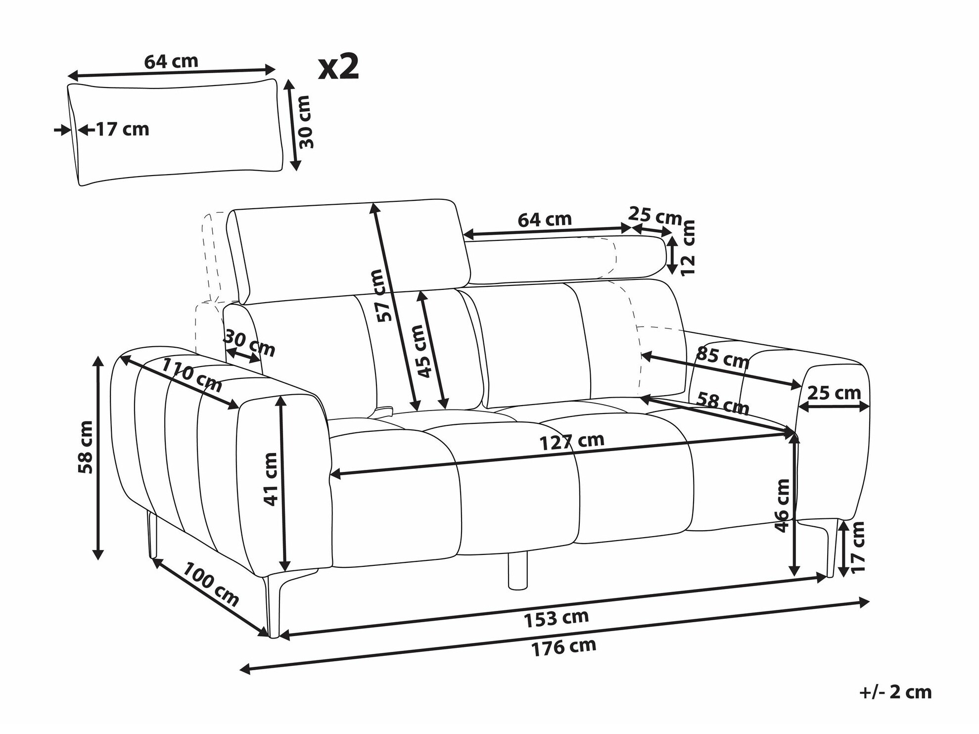 Диван Berwyn 2329 (Чёрный)