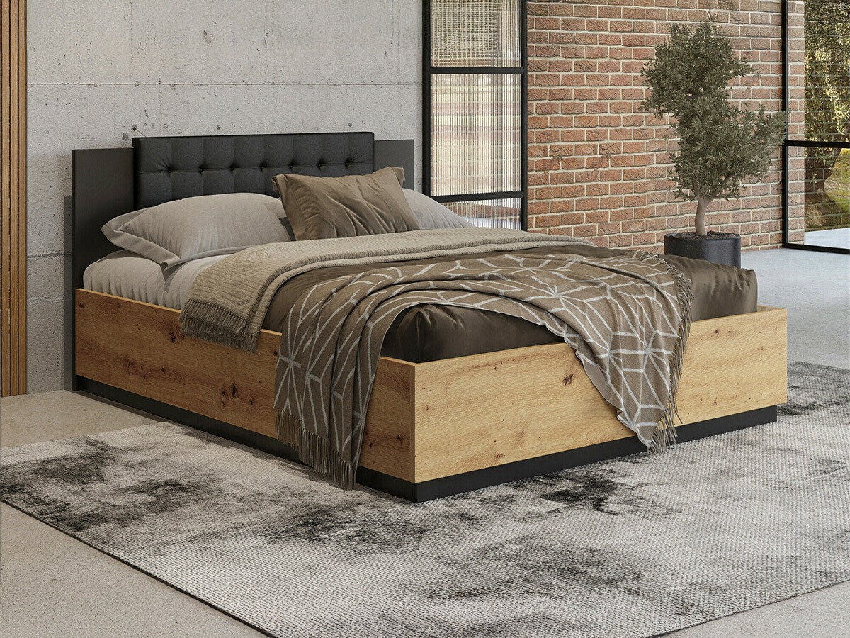 Gulta Felelie 112 (Artisan ozols + Matēts melns)