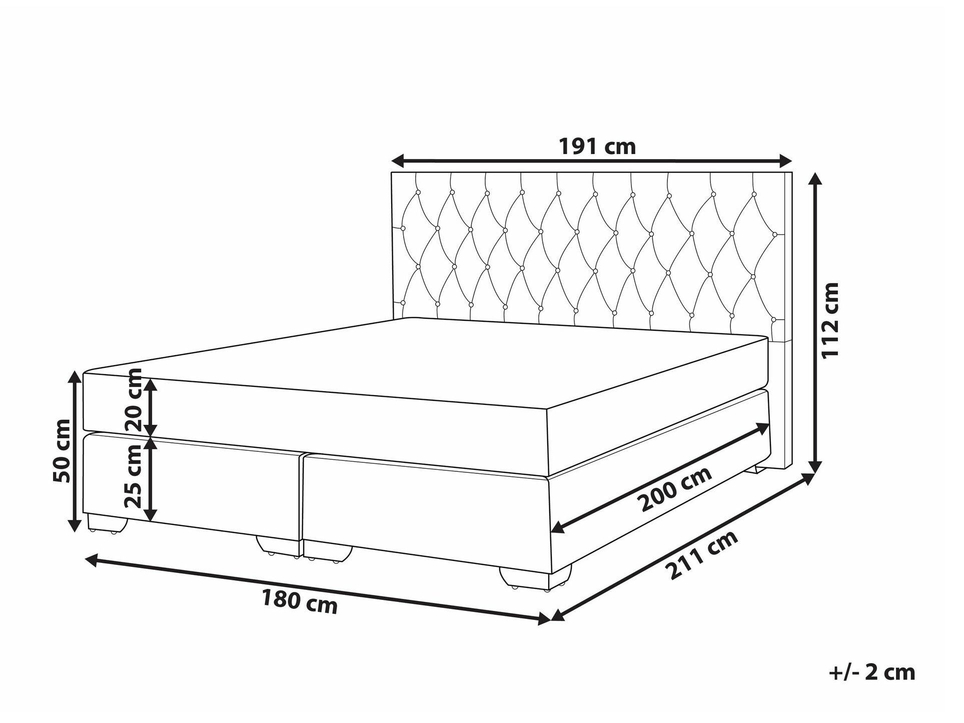 Kontinentālā gulta Berwyn 2332