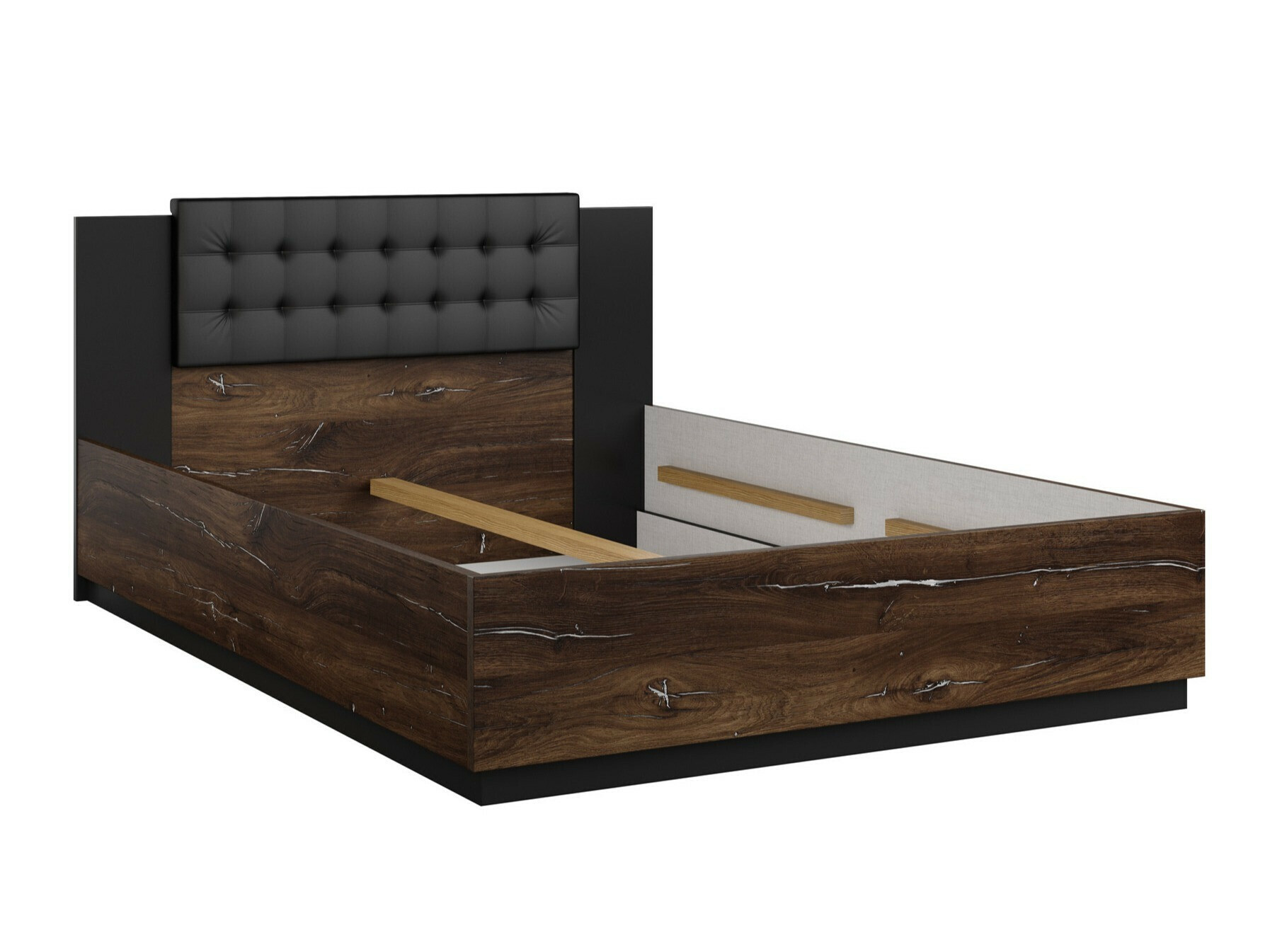 Кровать Felelie 112 (Tamus Flagstaf дуб + Серебряный)