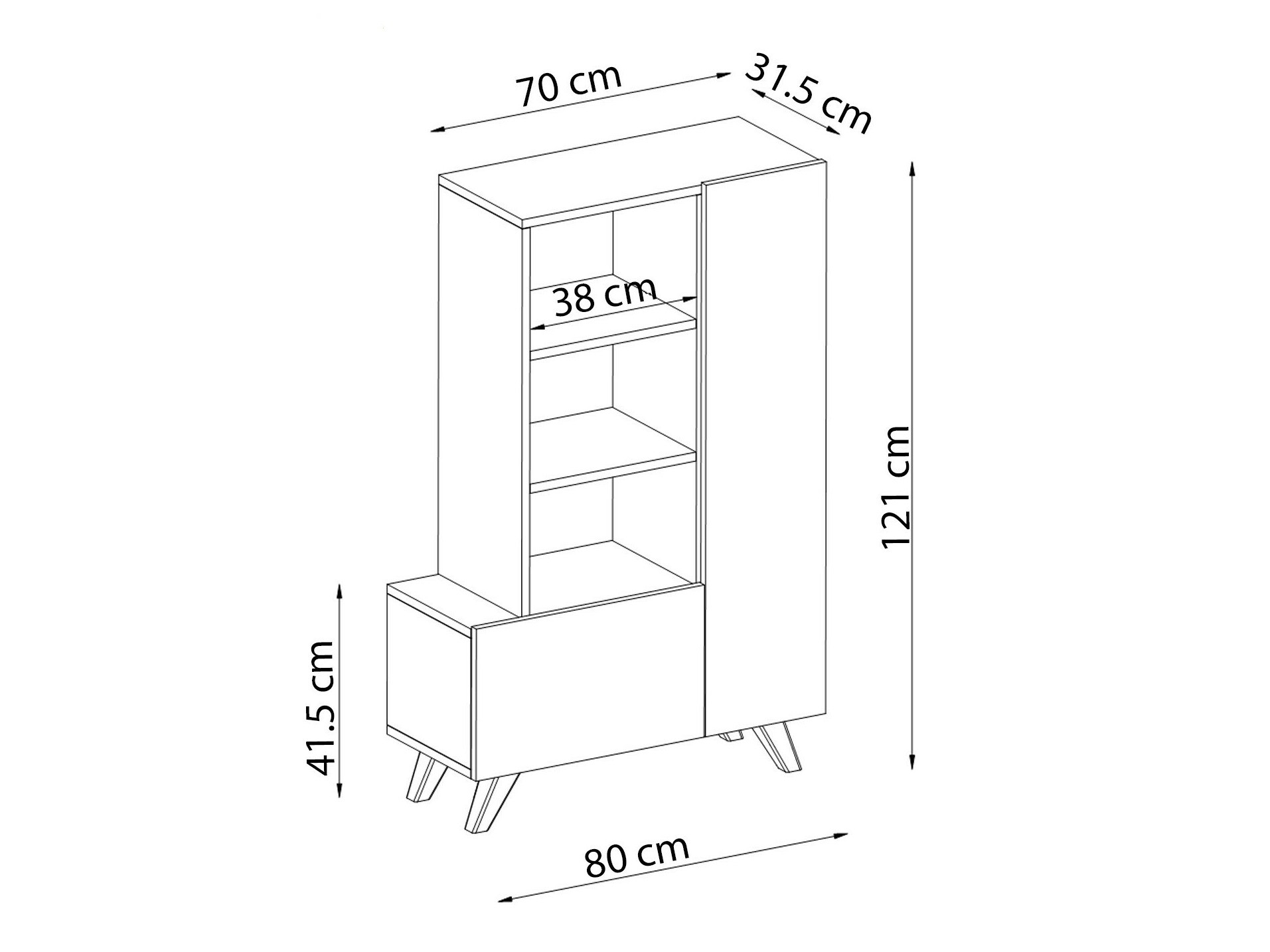 Skapis Kailua 2318 (Antracīts)