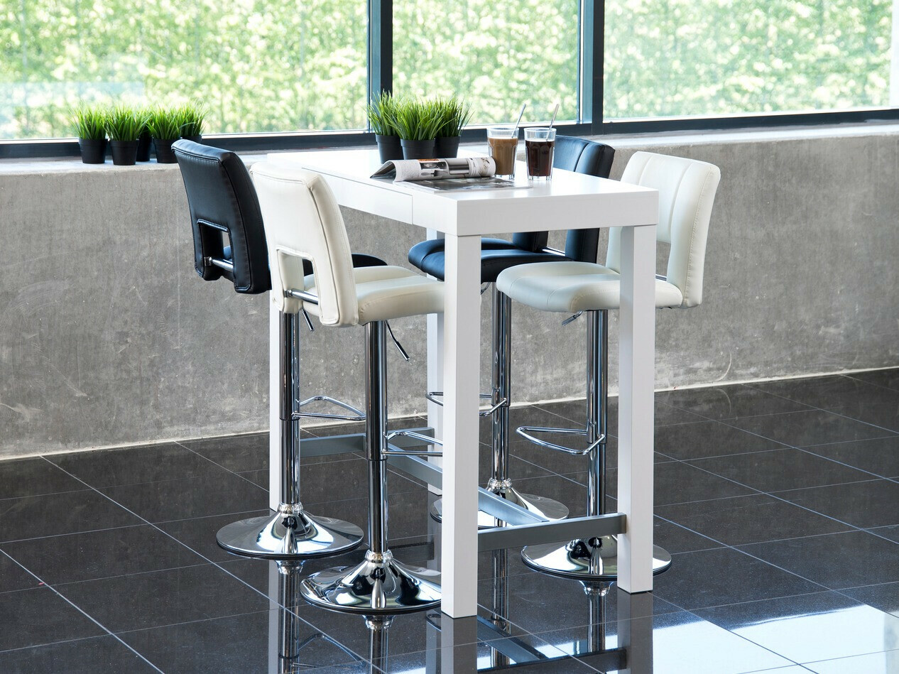 Zemais bāra krēsls Norsica 145 (Balts + Sudraba)