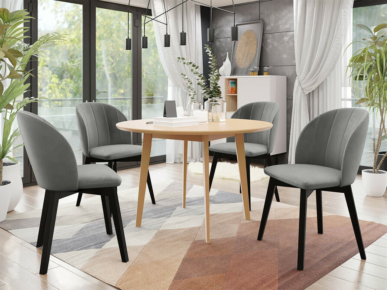 Ēdamistabas komplekts Racine 136 (Brūns)