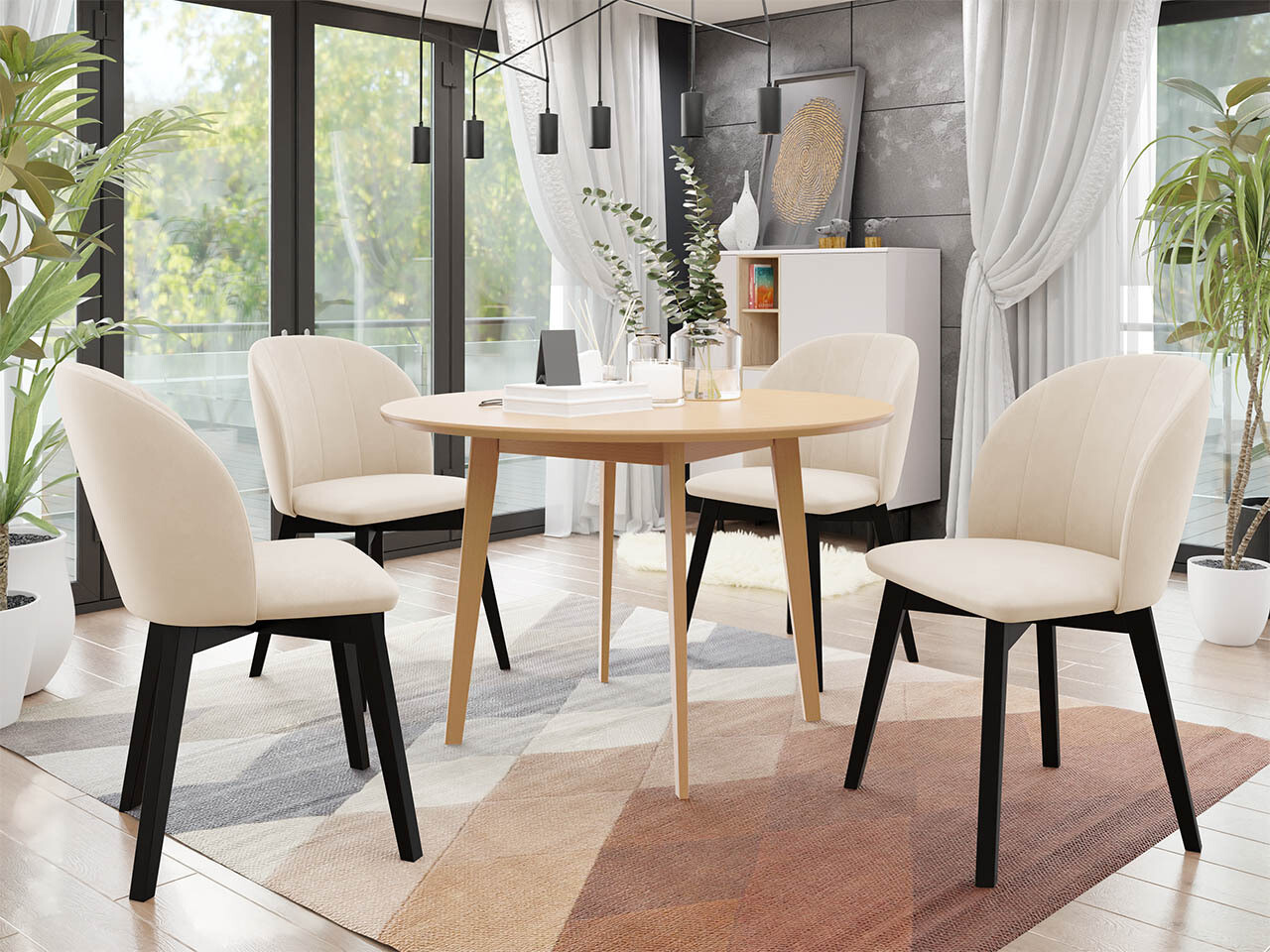 Ēdamistabas komplekts Racine 136 (Brūns)