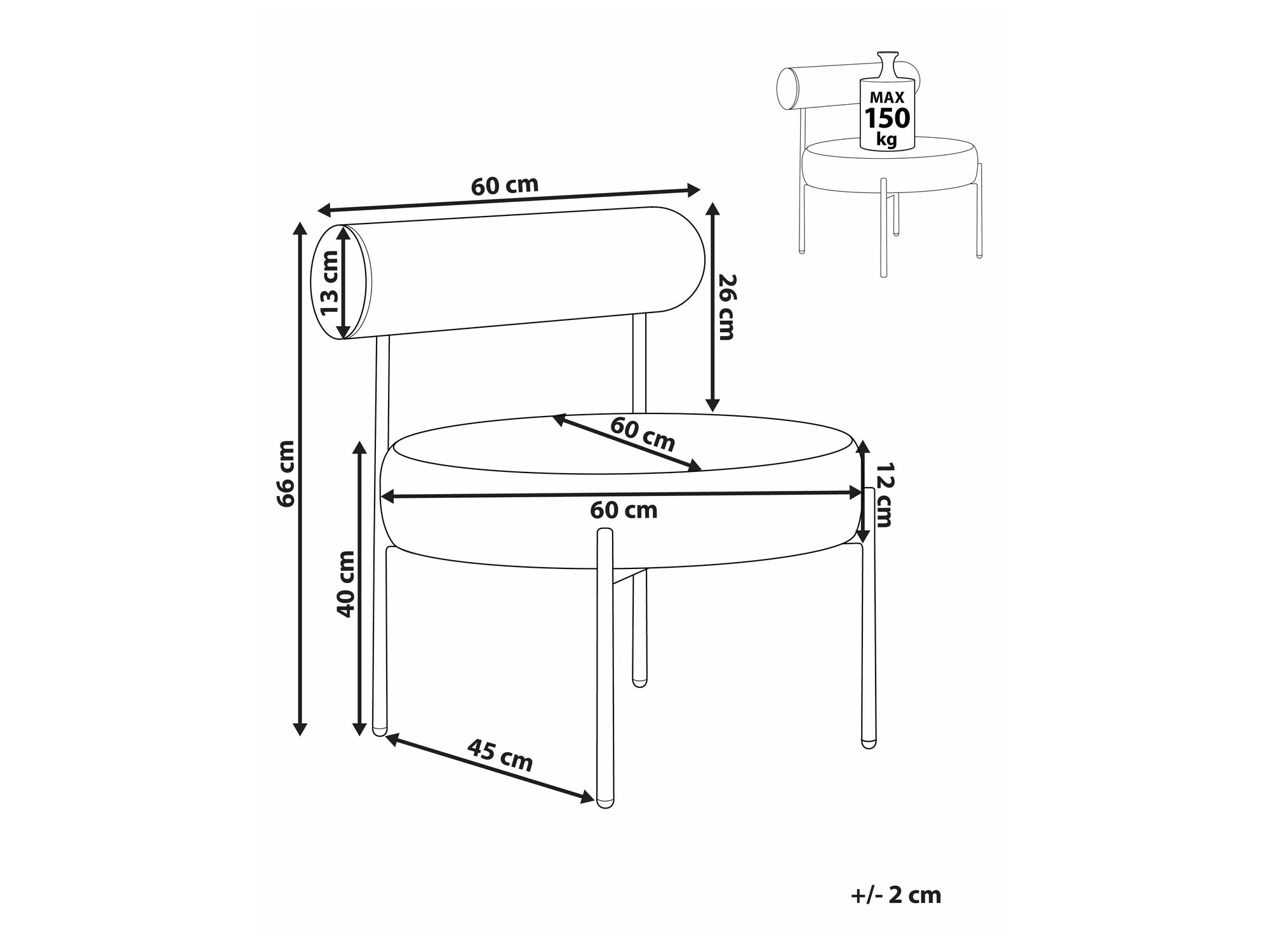 Кресло Berwyn 1268 (Белый)