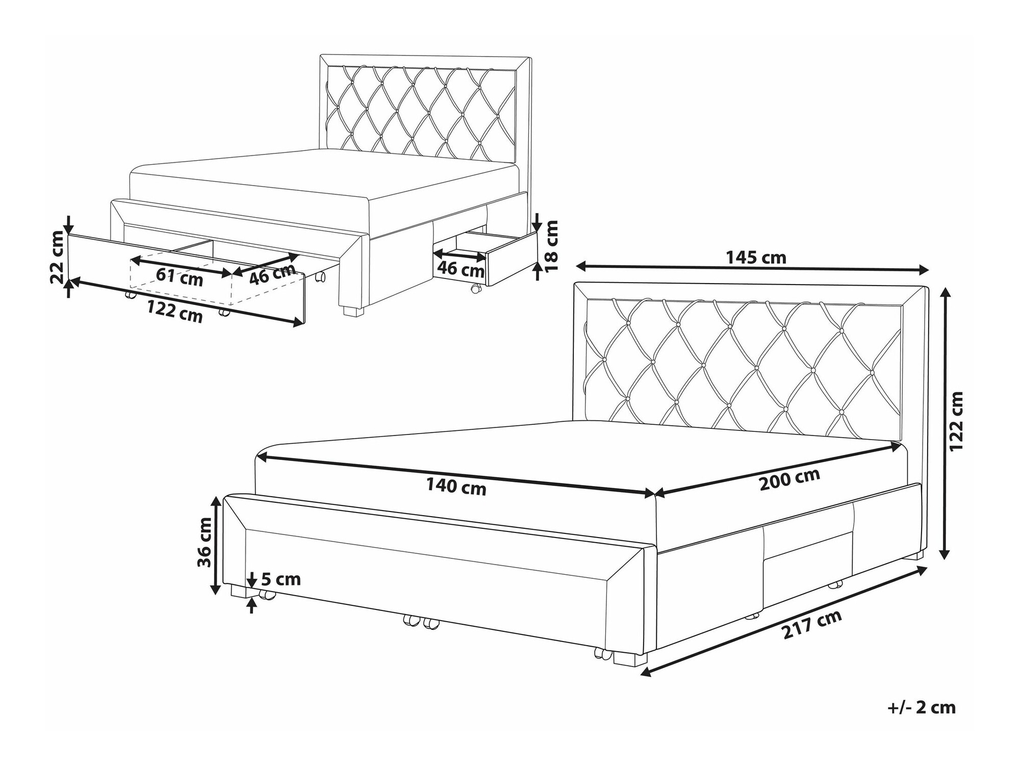 Кровать Berwyn 1607 (Крем)