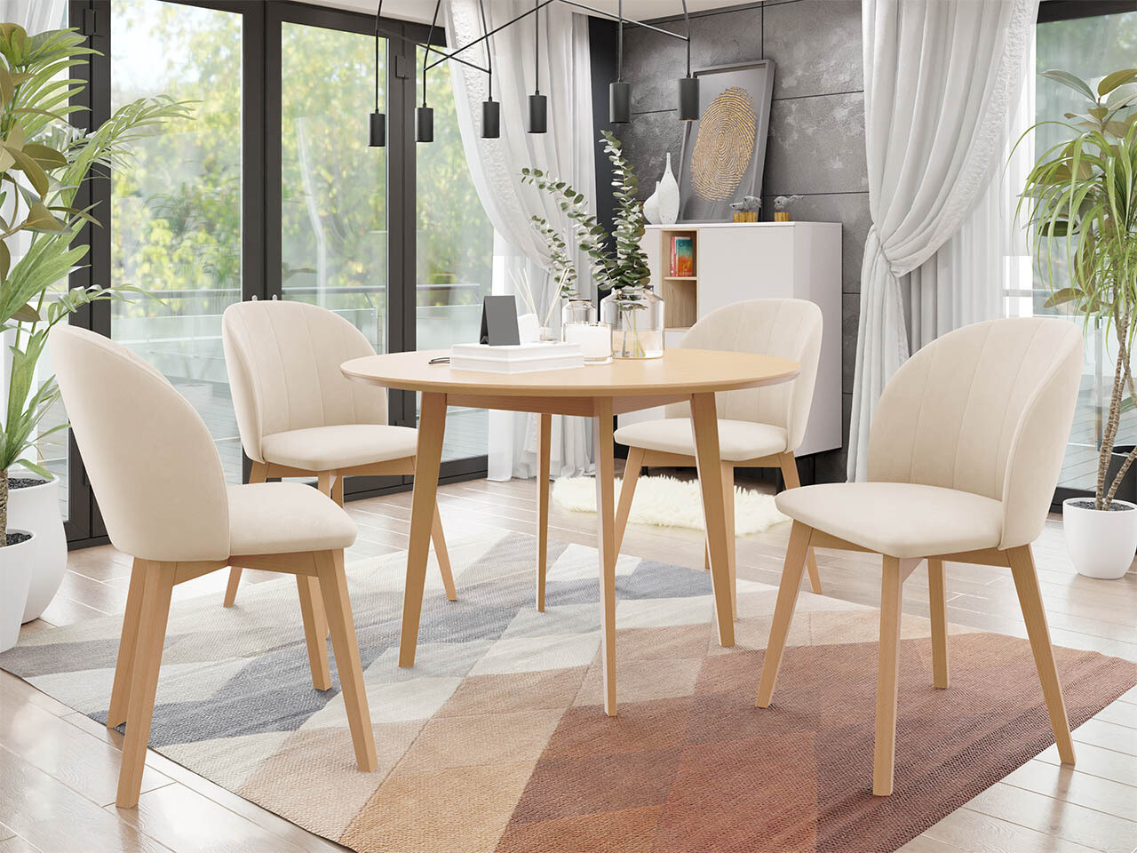 Ēdamistabas komplekts Racine 136 (Brūns)