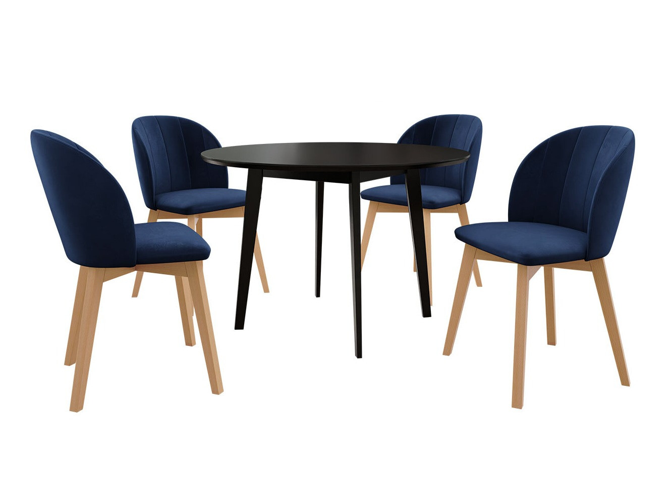 Ēdamistabas komplekts Racine 136 (Melns)