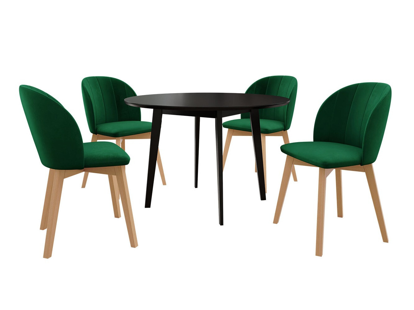 Обеденный гарнитур Racine 136 (Чёрный)