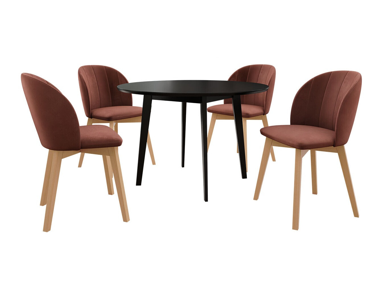 Обеденный гарнитур Racine 136 (Чёрный)