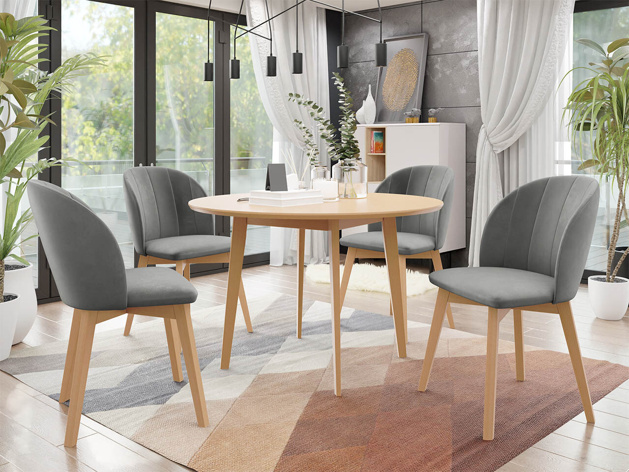 Обеденный гарнитур Racine 136 (Коричневый)