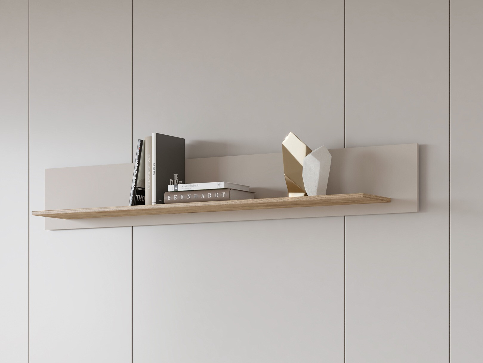 Piekarams plaukts Sovera 100 (Zeltains ozols + Gaiši pelēks)