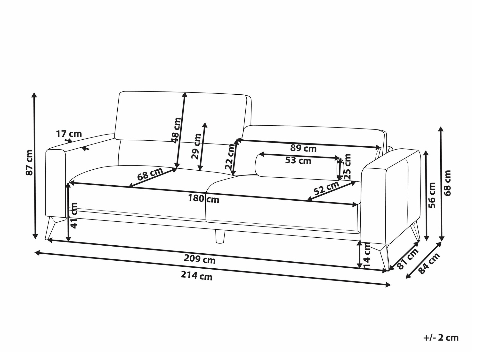 Диван Berwyn 2354 (Светло-коричневый)
