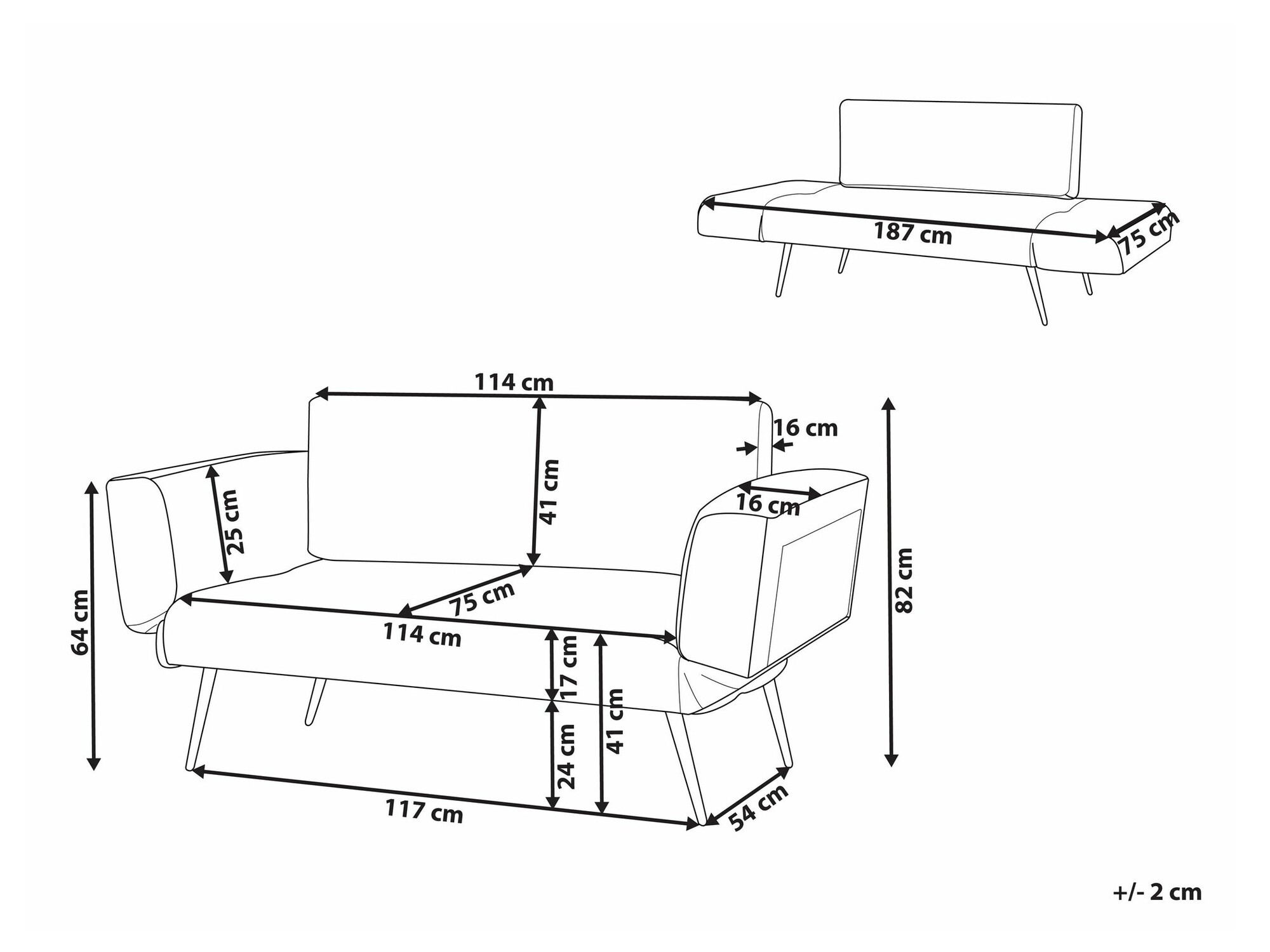 Dīvāns Berwyn 2362 (Balts)