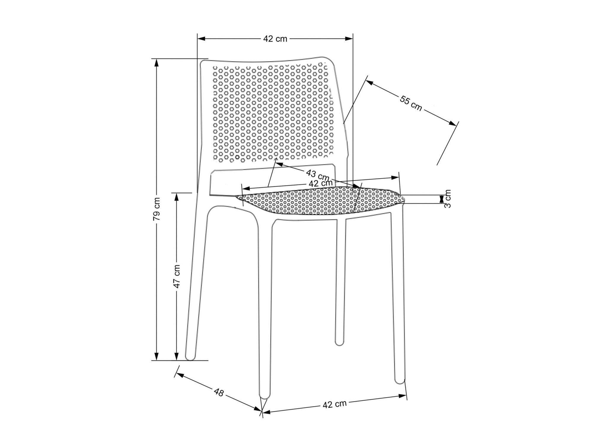 Krēsls Houston 1648 (Melns)