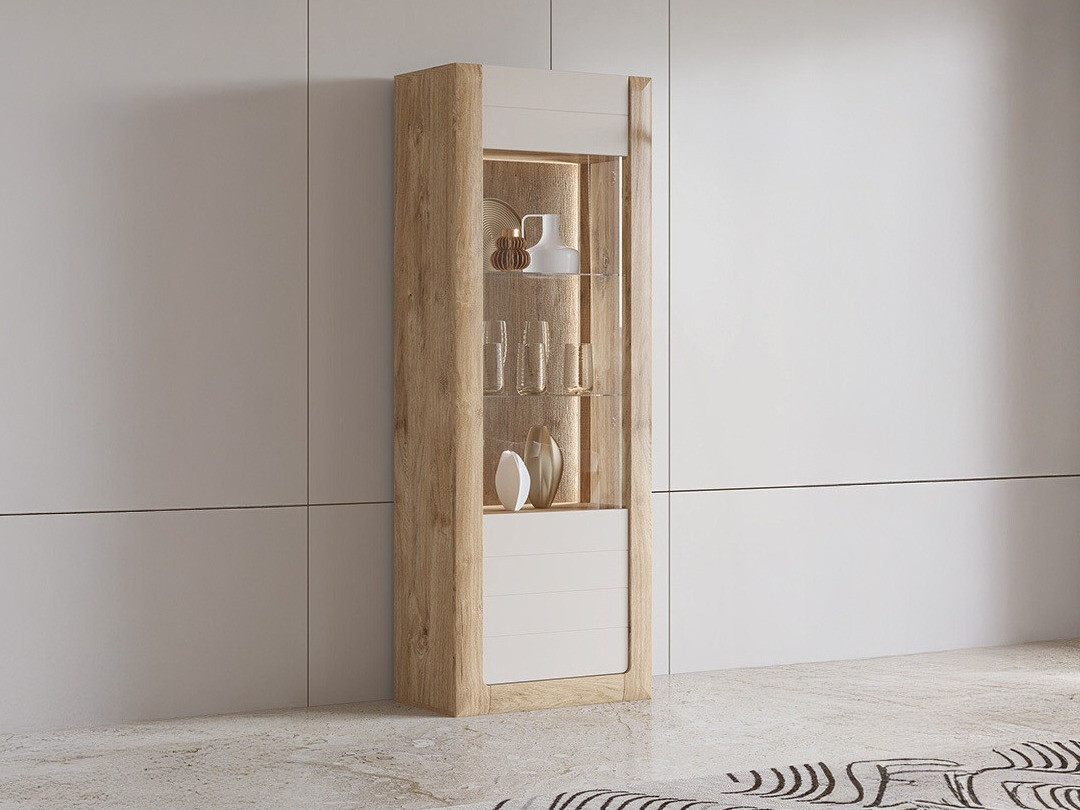 Plaukts Sovera 101 (Zeltains ozols + Gaiši pelēks)