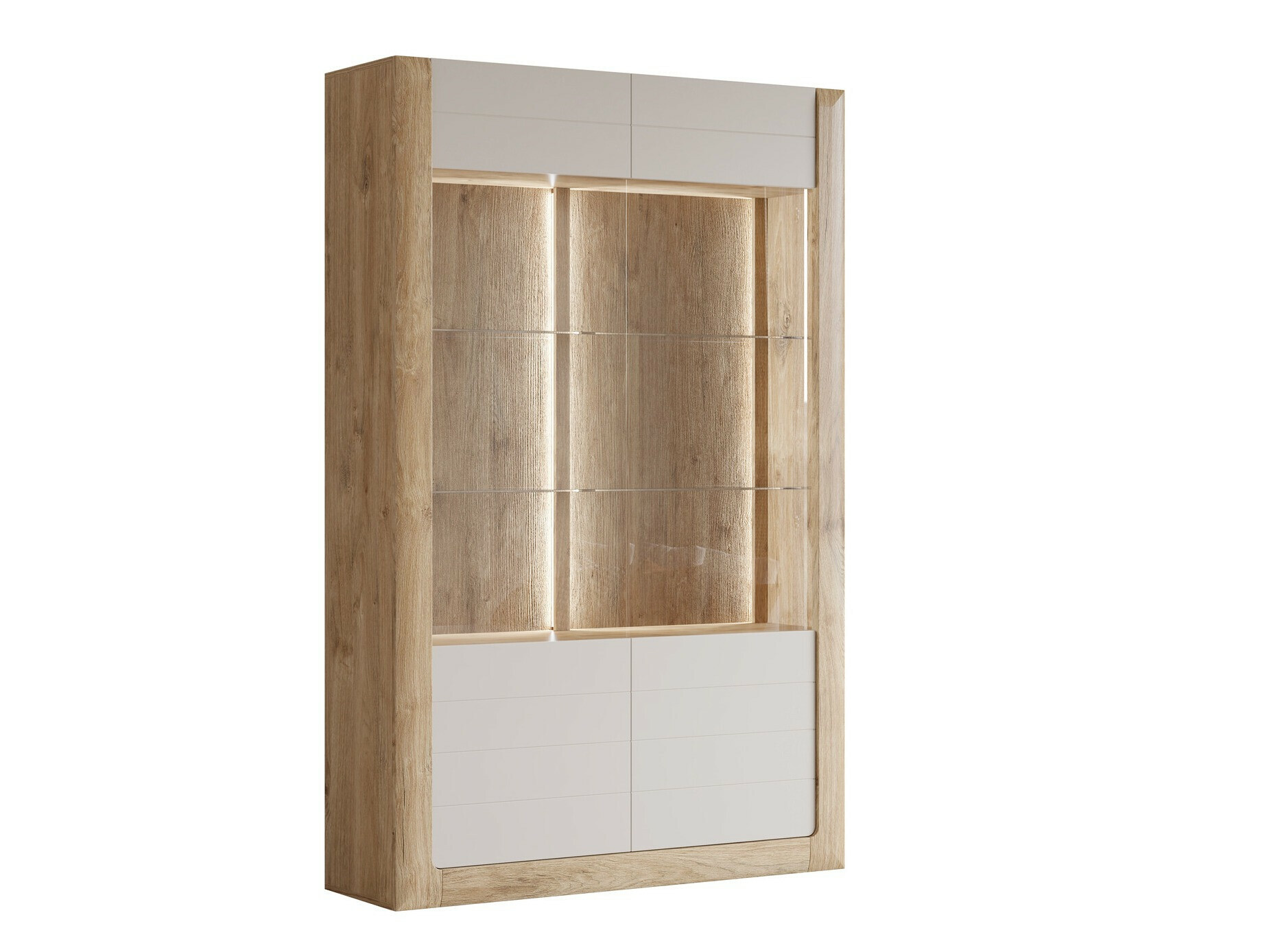 Plaukts Sovera 102 (Zeltains ozols + Gaiši pelēks)