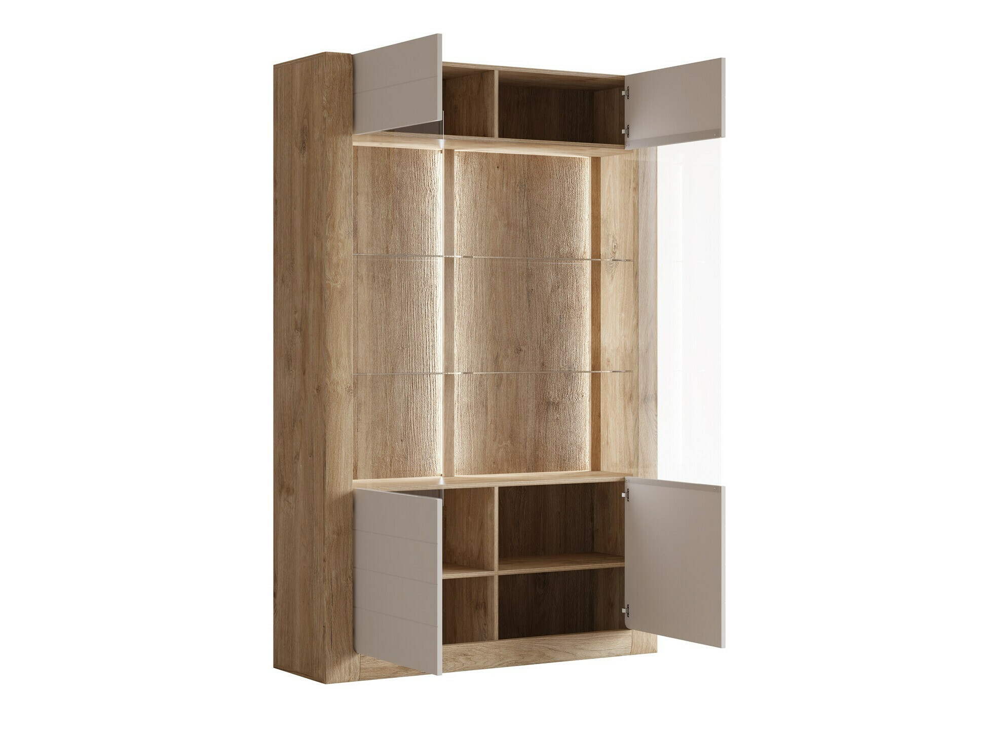 Plaukts Sovera 102 (Zeltains ozols + Gaiši pelēks)