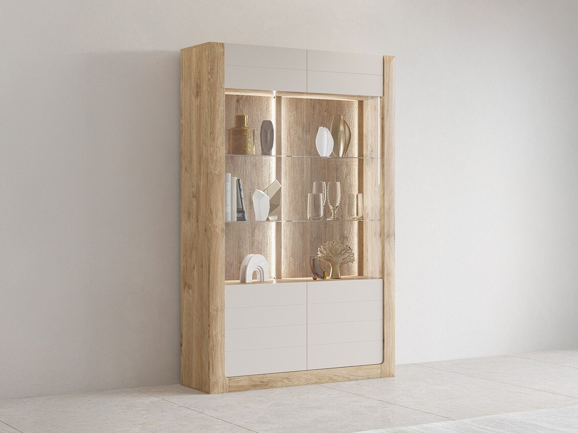 Plaukts Sovera 102 (Zeltains ozols + Gaiši pelēks)