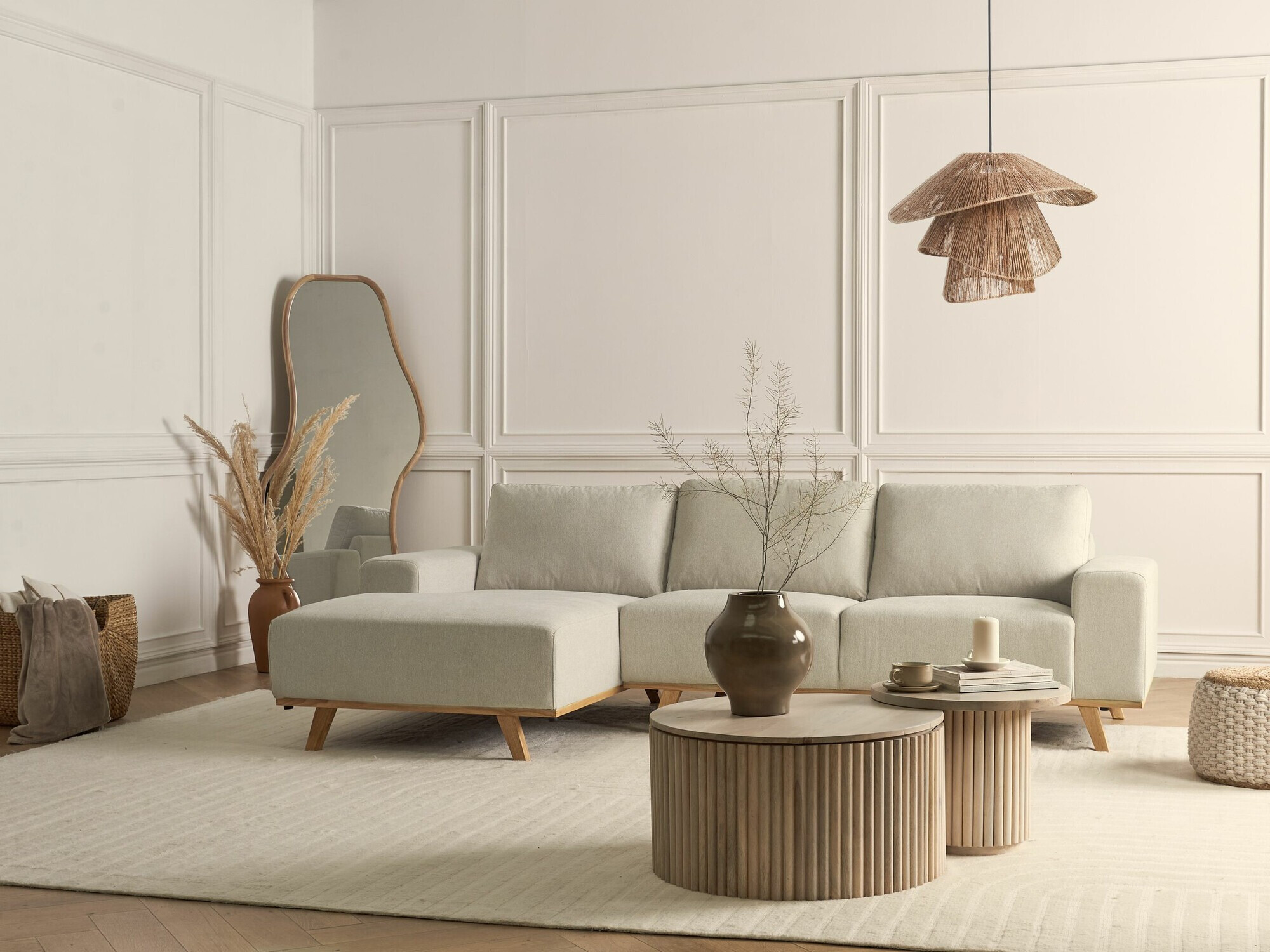 Stūra dīvāns Berwyn 2363 (Bēšs)