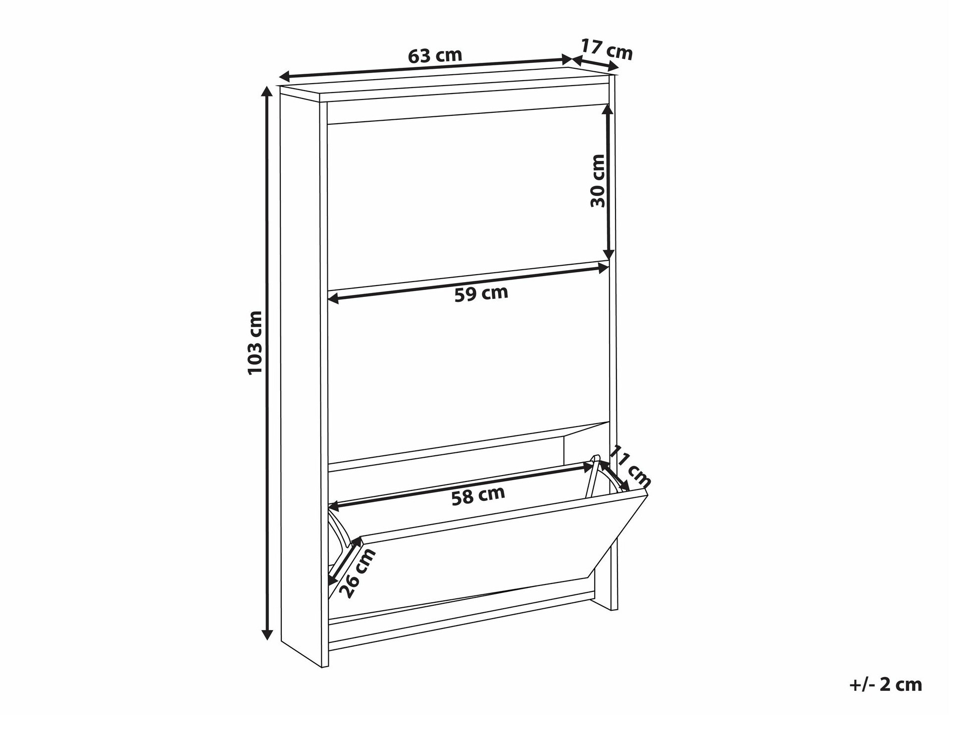 Тумба для обуви Berwyn 2353 (Чёрный)
