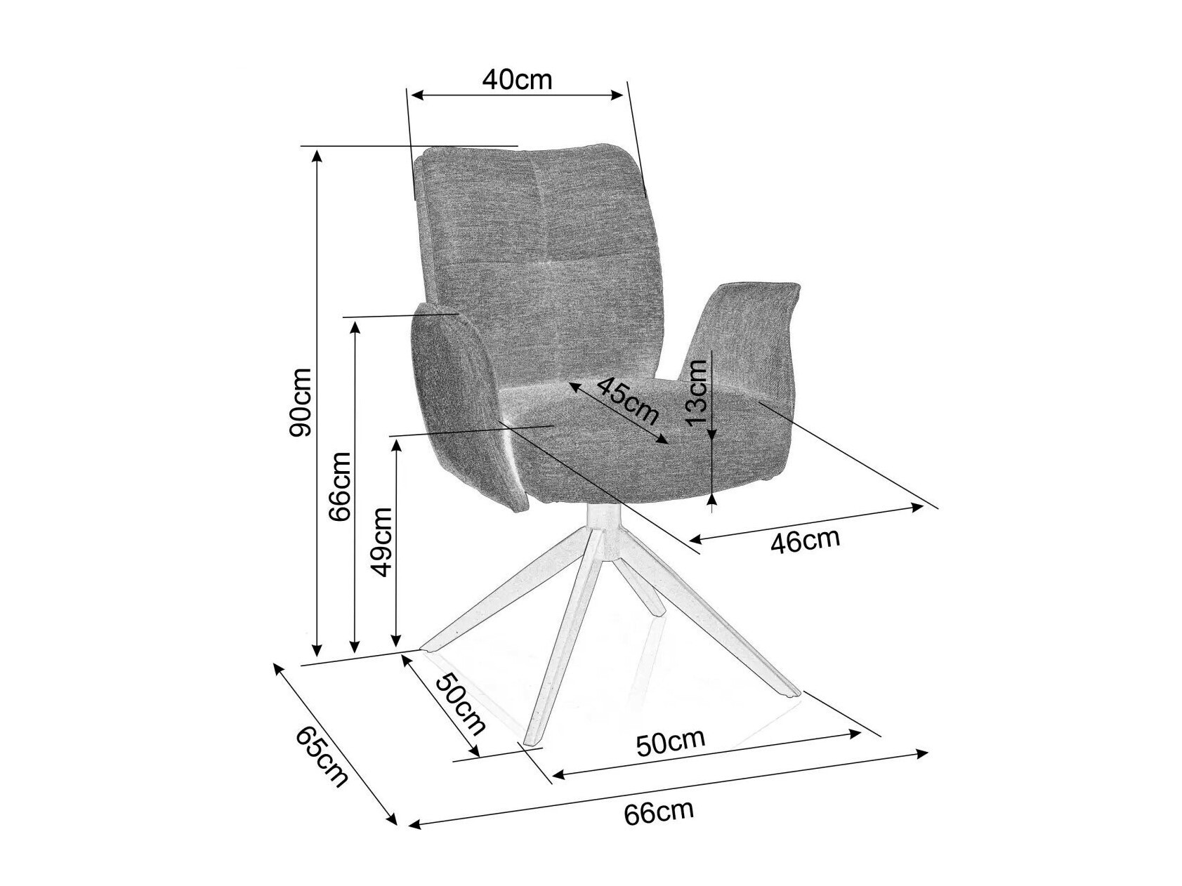 Krēsls Detroit 651 (Gaiši bēšs)