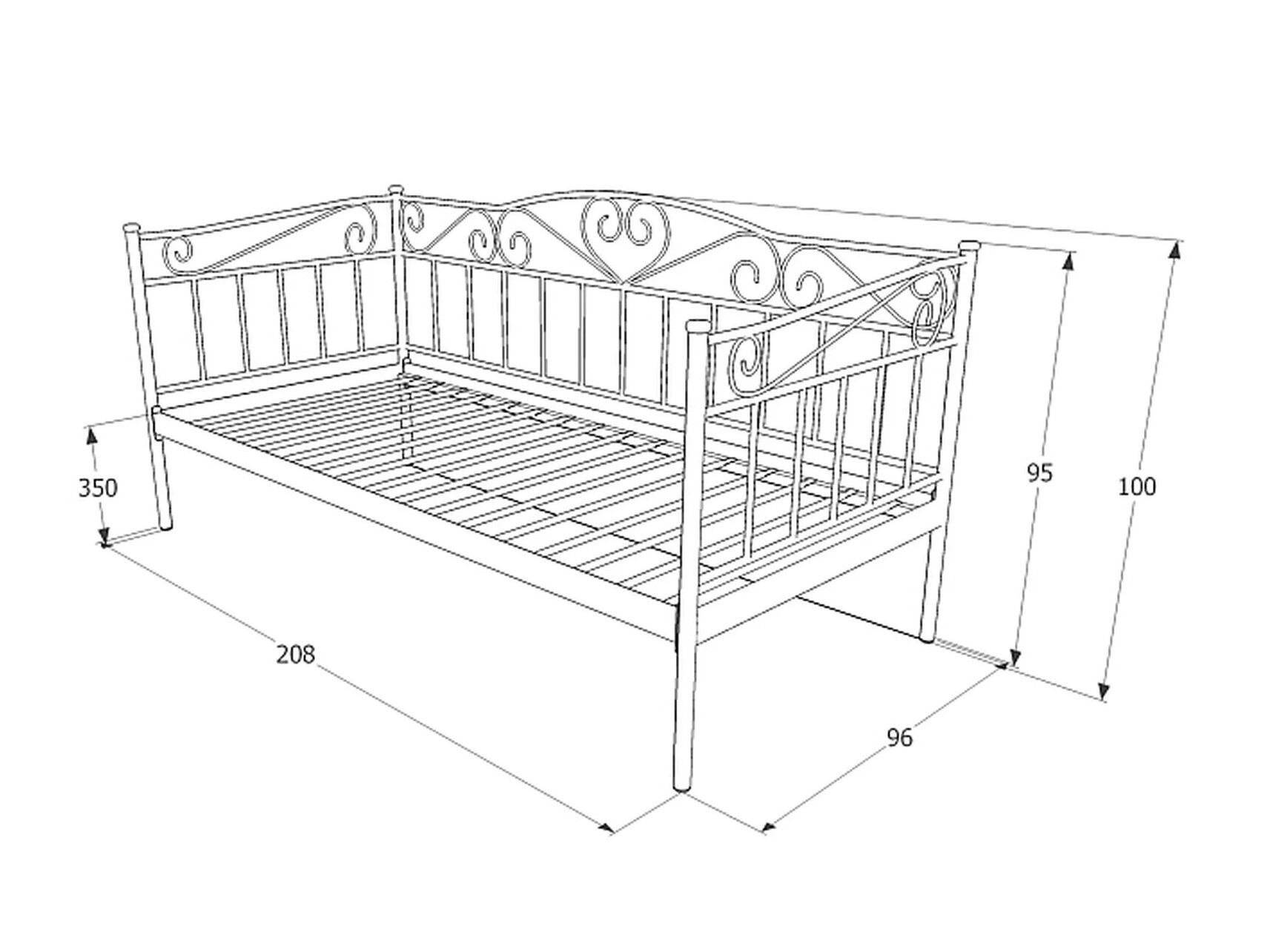 Кровать Detroit 655 (Белый)