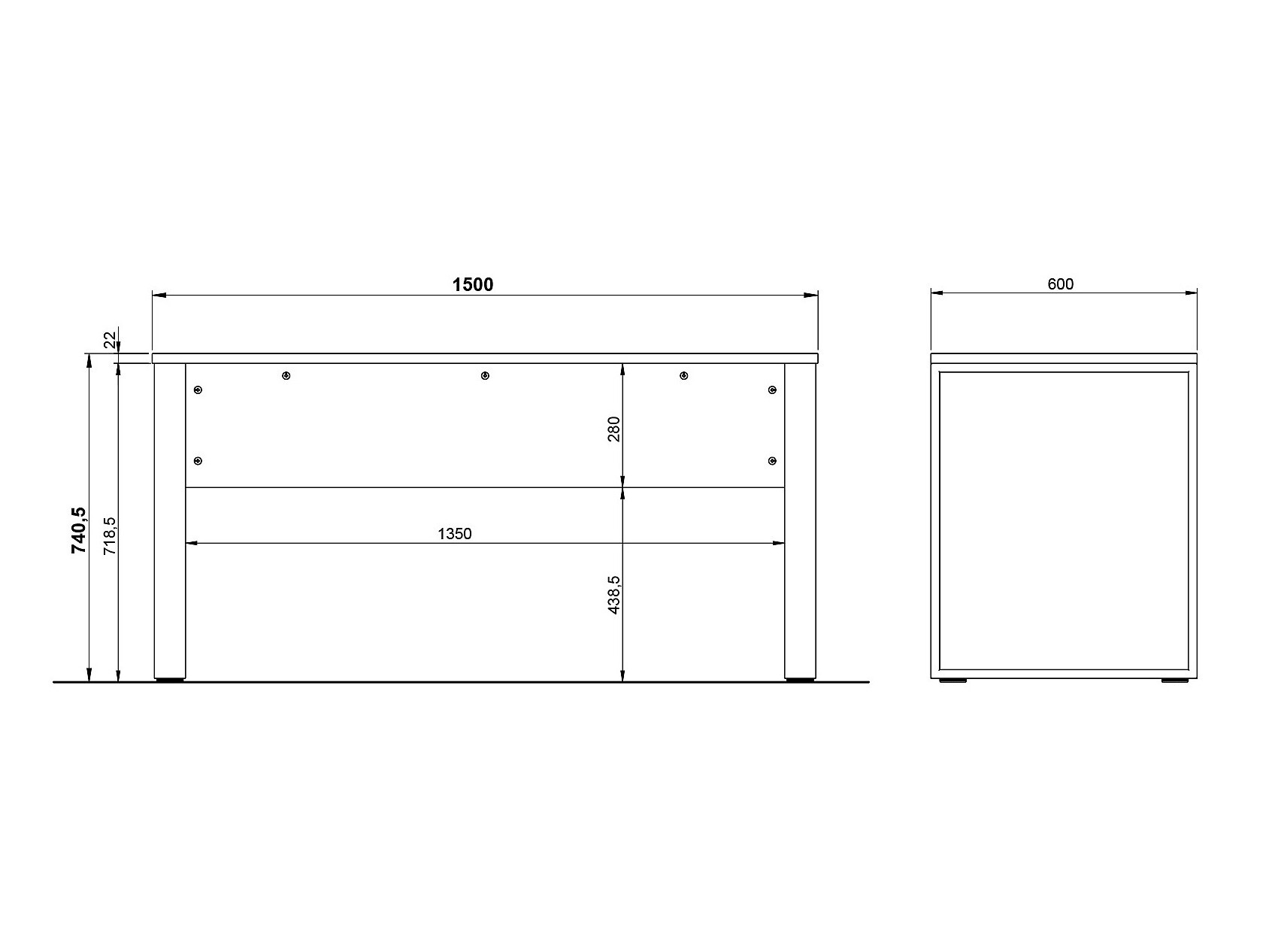 Mājas biroja komplekts Evarsoa 106 (Grafīts + Navarra ozols)