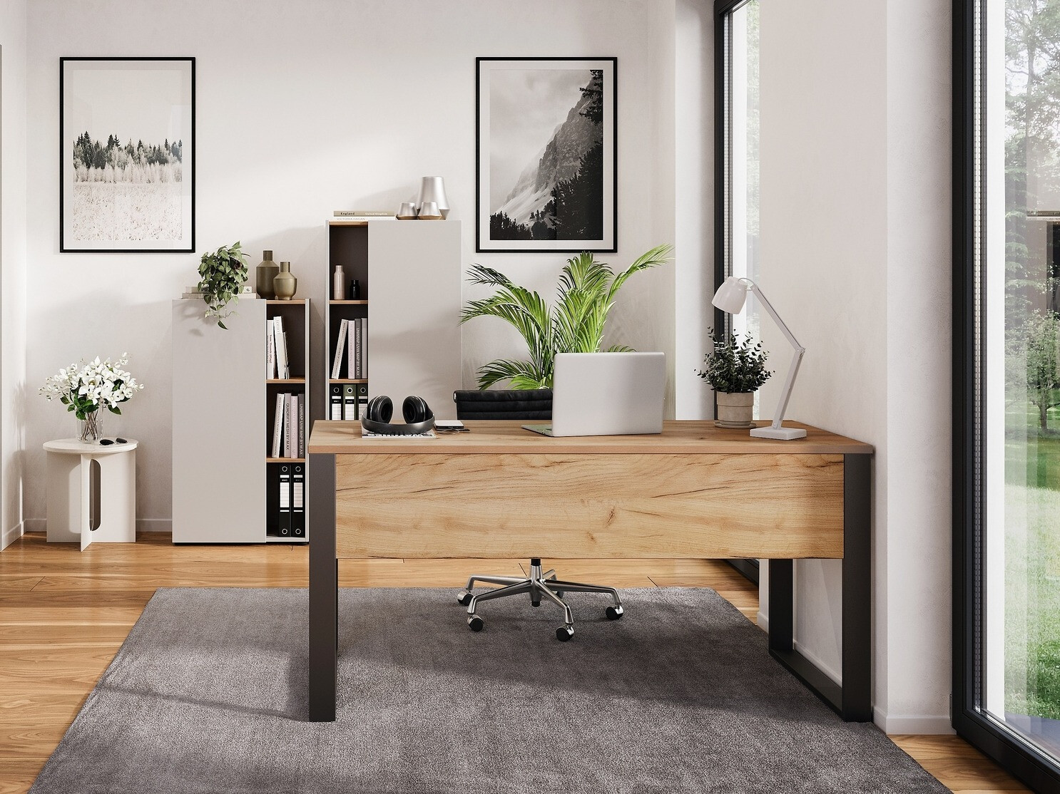 Mājas biroja komplekts Evarsoa 106 (Kašmirs + Navarra ozols)