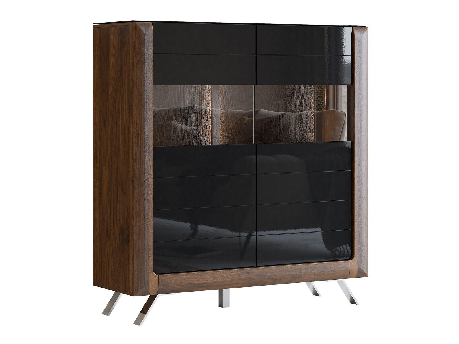 Plaukts Sovera 106 (Rieksts + Glancēts melns)