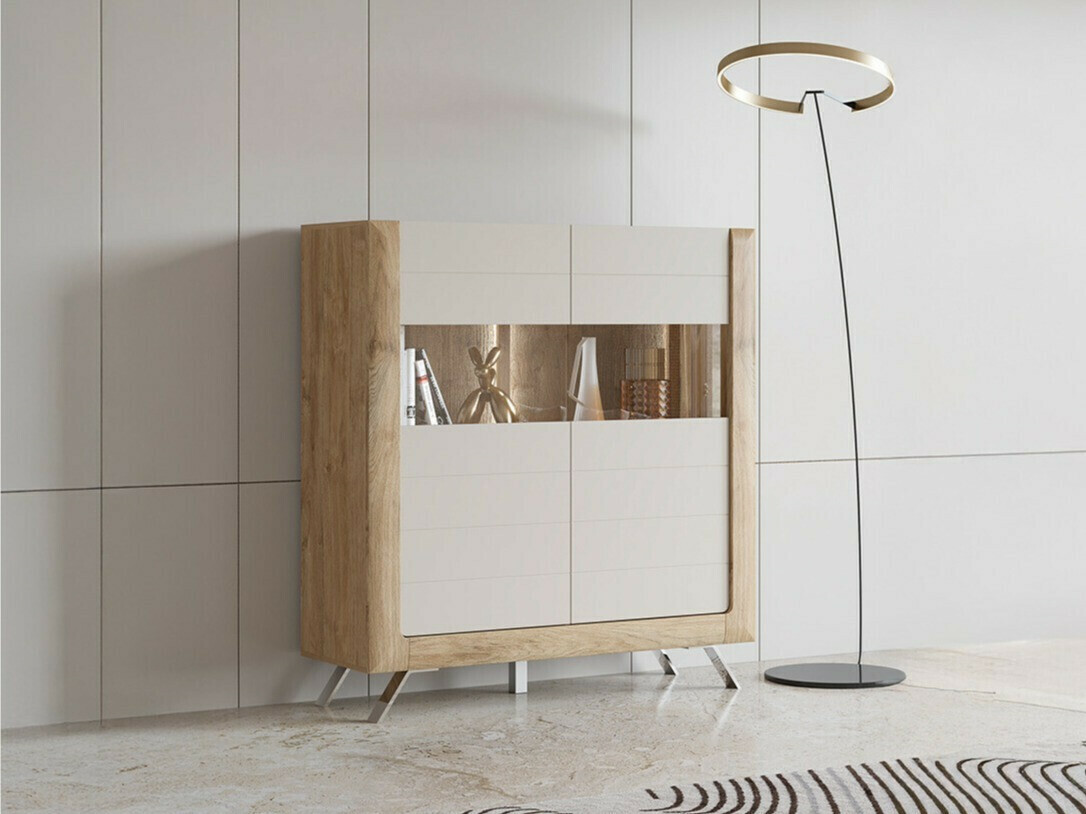 Plaukts Sovera 106 (Zeltains ozols + Gaiši pelēks)